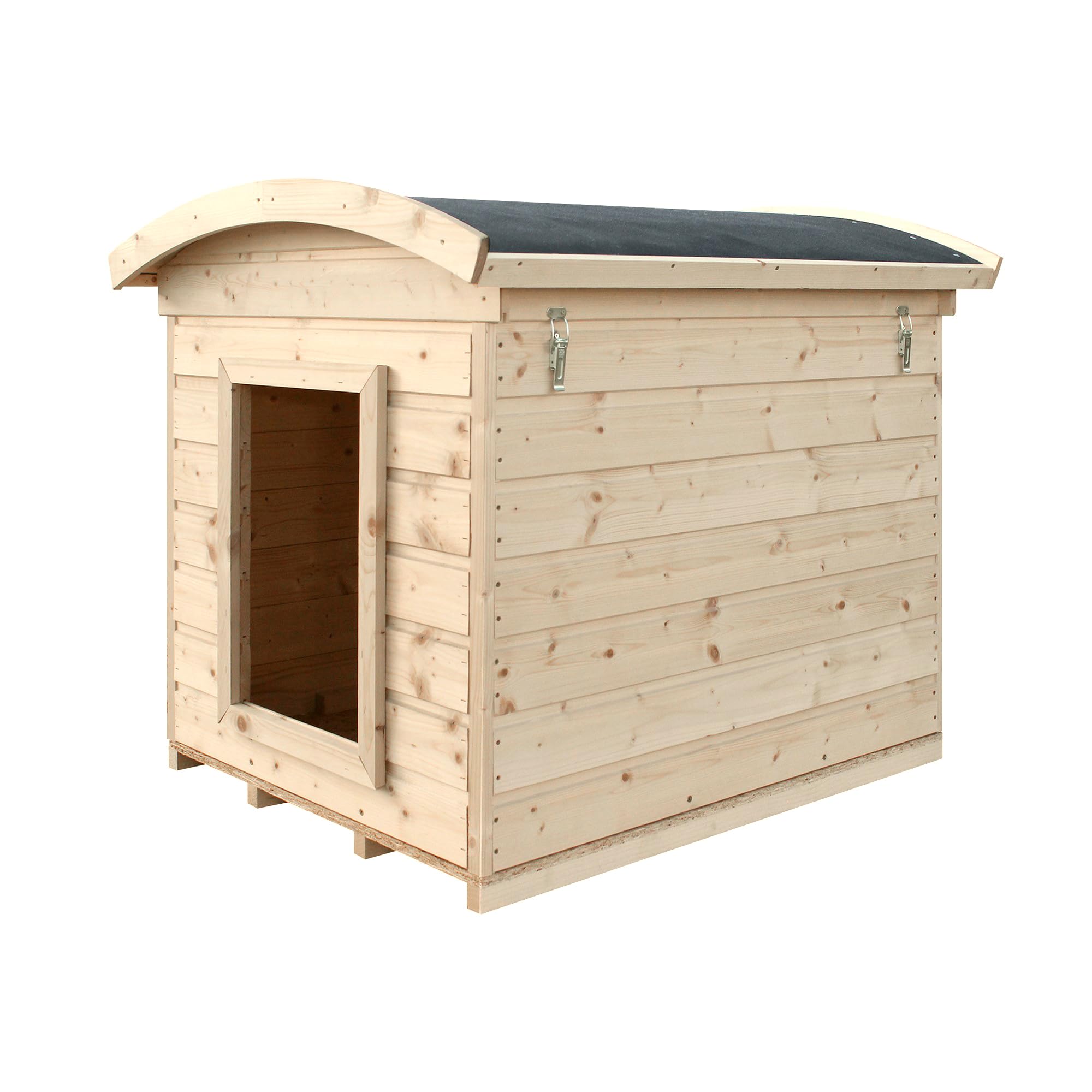 Cuccia per cani in legno da esterno - 87 x 102 x H84 cm - taglia S - per cani di piccola taglia - tetto staccabile - Timbela M405-​1
