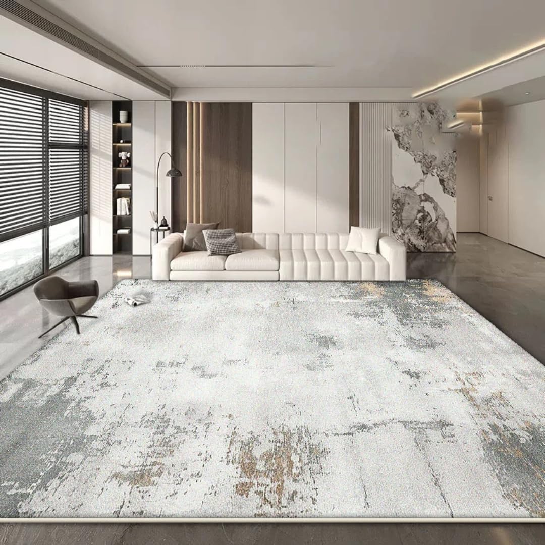 Tapis de salon abstrait pliable et doux en flanelle grand format