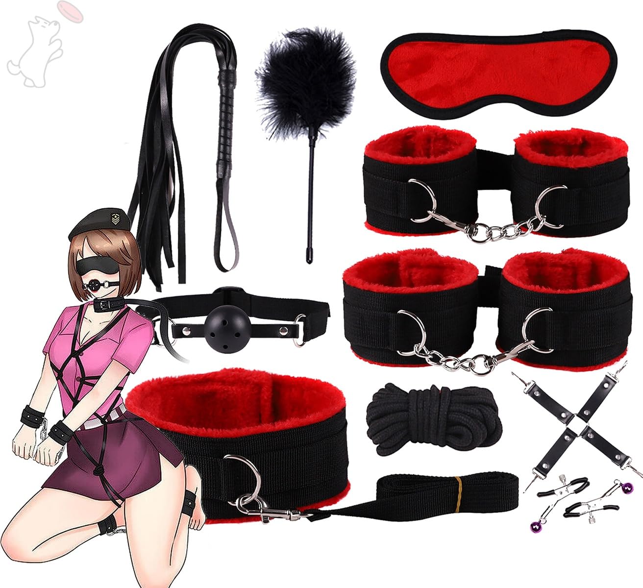 Ensemble nylon rouge pour rompre la routine avec élégance