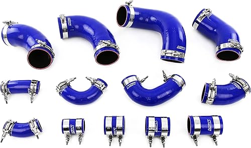 Miniatura 1 de HPS Performance Kit de botas de manguera intercooler de silicona reforzada azul compatible con Nissan Skyline GT-R R33 RB26DETT, 57-2097-azul