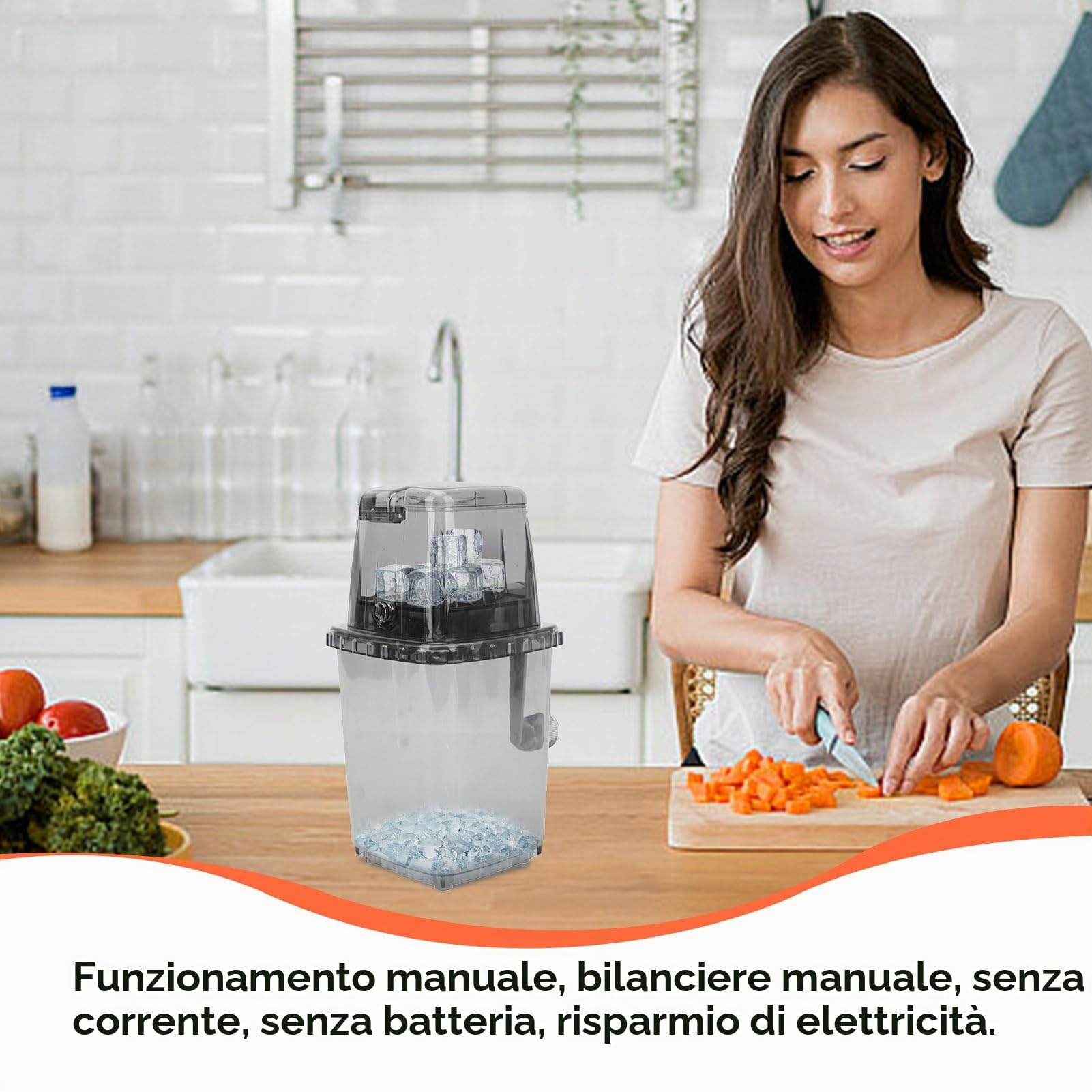 Tritaghiaccio Manuale, Manovella Manuale Boilie Tritaghiaccio Kitchen Bar Frullatori di Ghiaccio Esche da Pesca Frantoio con Esca Attrezzatura da Pesca Per Frantumare Esche da Pesca