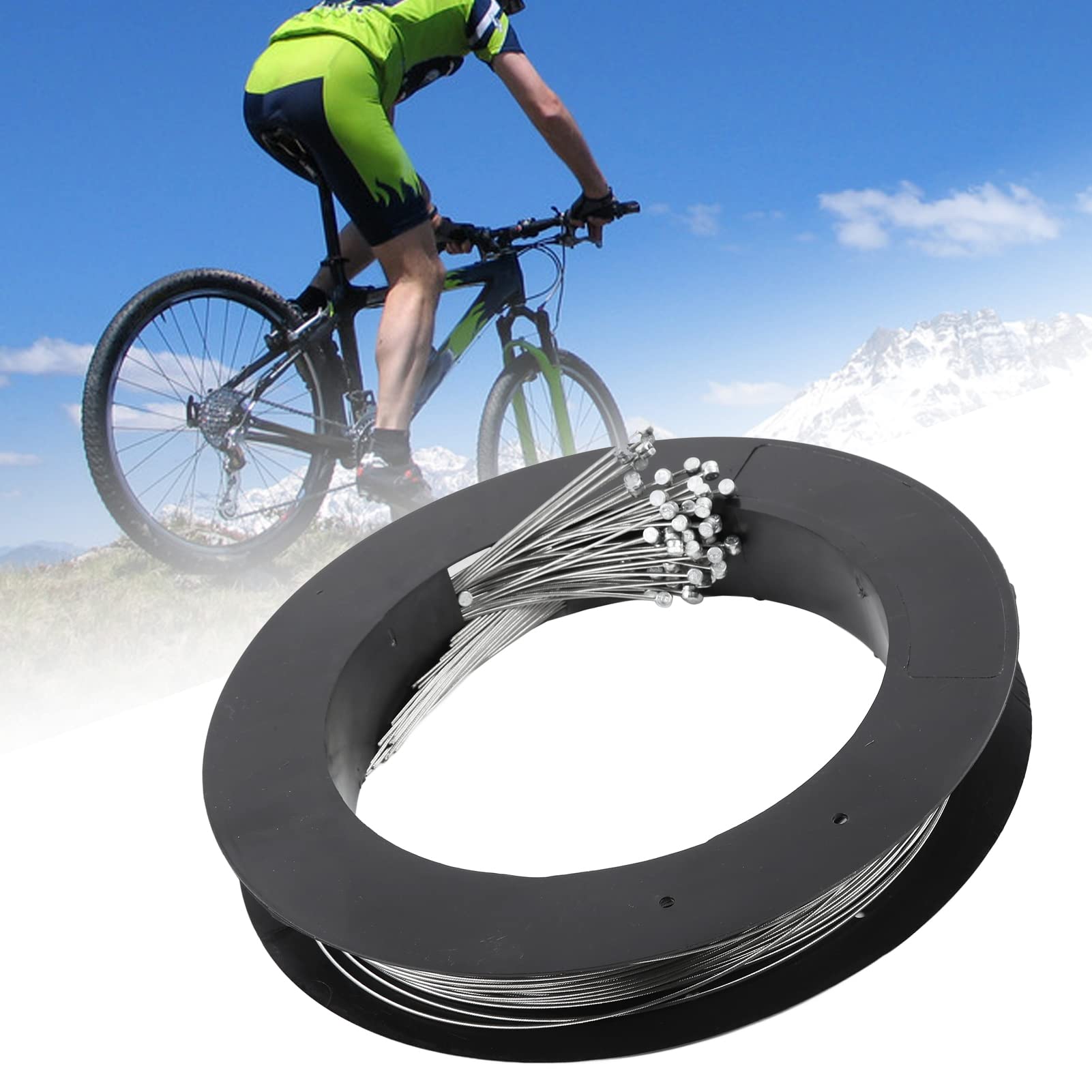 Bremsinnenkabel, Edelstahl, Bremsinnenkabel, Fahrradbremskabel, Stahl, Staubdicht, Hohe Zähigkeit, Fahrradgetriebe-Bremskabel, 50 Stück, Hohe Leistung für Rennräder