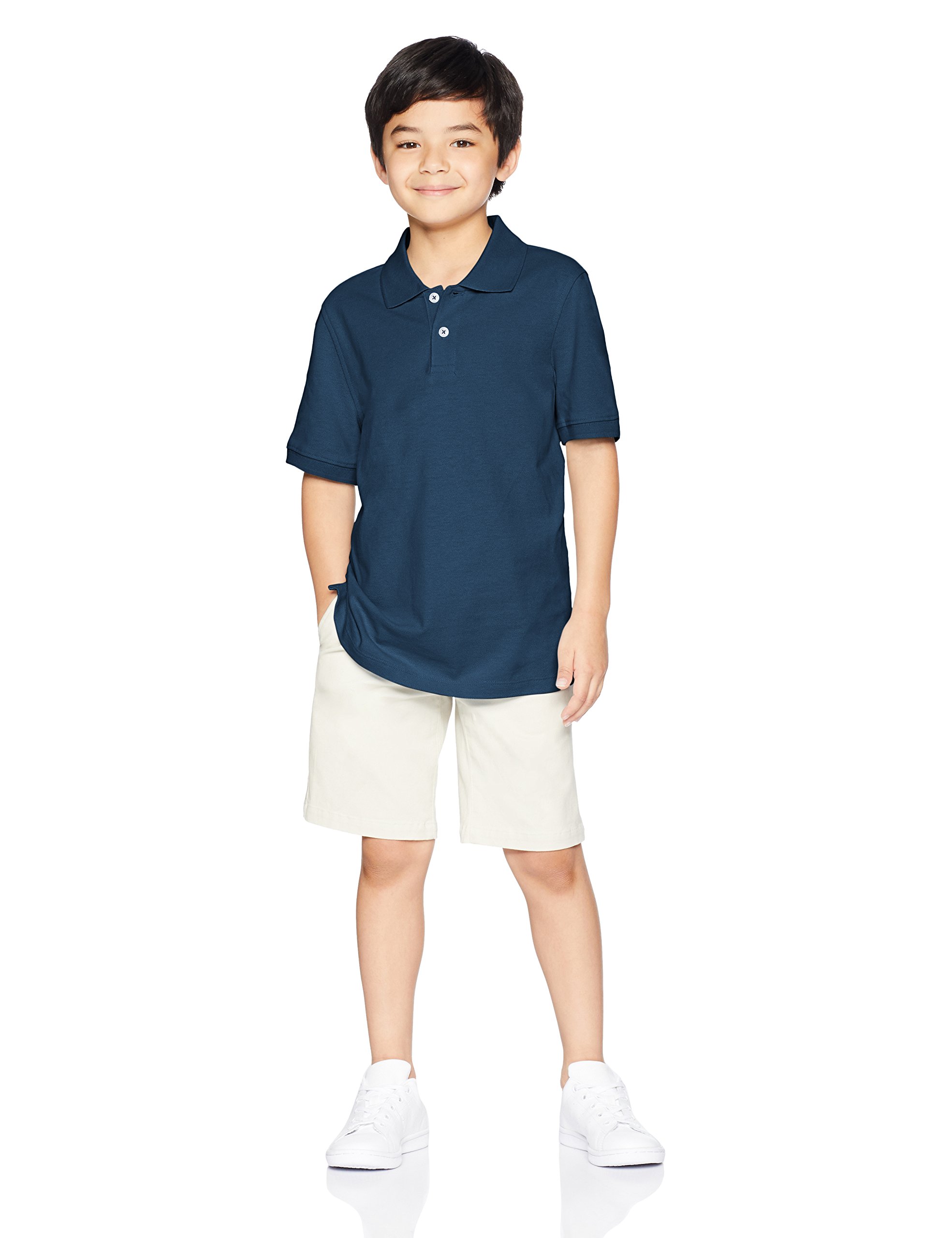 Amazon Essentials Garçon Polos en Piqué pour Uniforme Scolaire, Manches Courtes