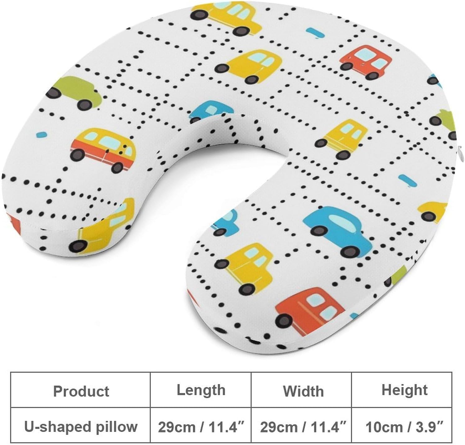Colorful Vehicle Bus Vehicle Memory Foam Pillows U Shaped Travel Neck Pillow