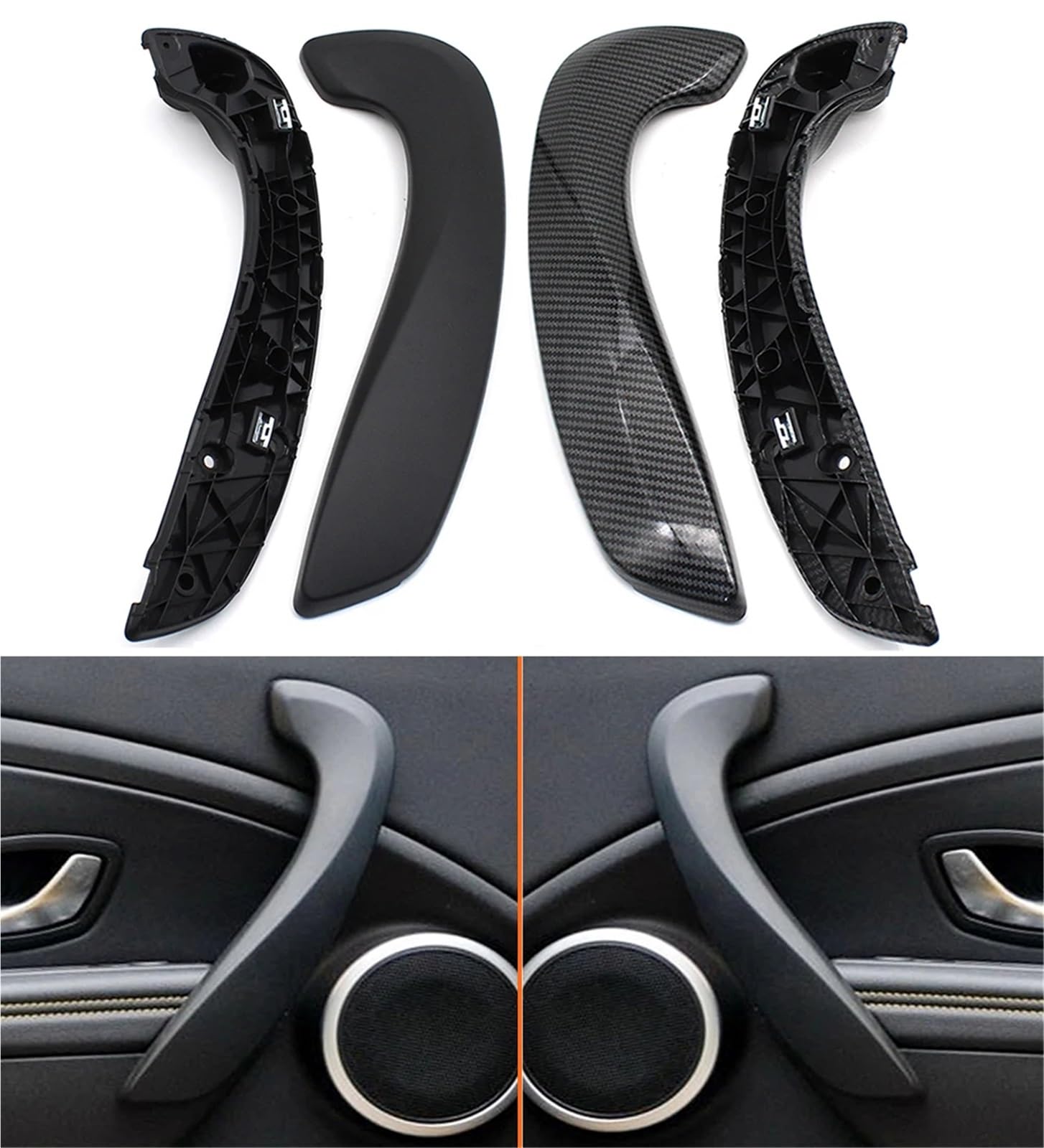 Maniglia Interna Maniglia Interna Porta Anteriore Sinistra Destra Con Copertura 809600015R 197012651 Per Megane 3 III Per Fluence 2008-2016 Maniglie Interne(Inner handle-Black L)