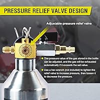 Vista 4 de Kit de Descarga de Aire Acondicionado CMTOOL, Herramienta de Descarga Automotriz y para el Hogar, Botella de Acero Inoxidable Espesado, Juego