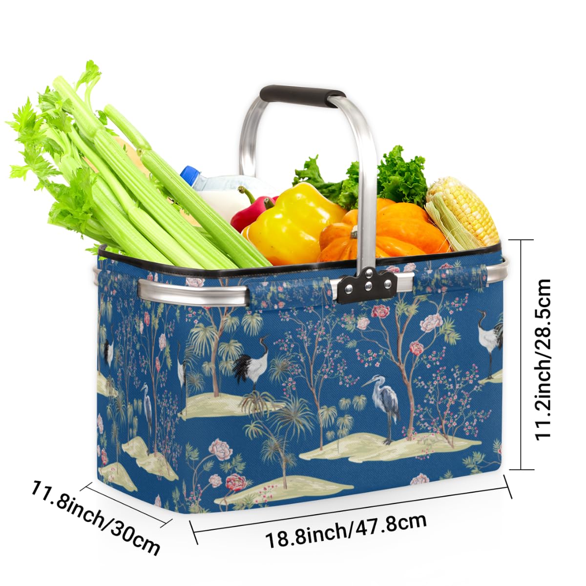 バッグ Picnic basket carry/shopping carry cart Amazon.com : XXZY Picnic Basket Portable Foldable Shopping