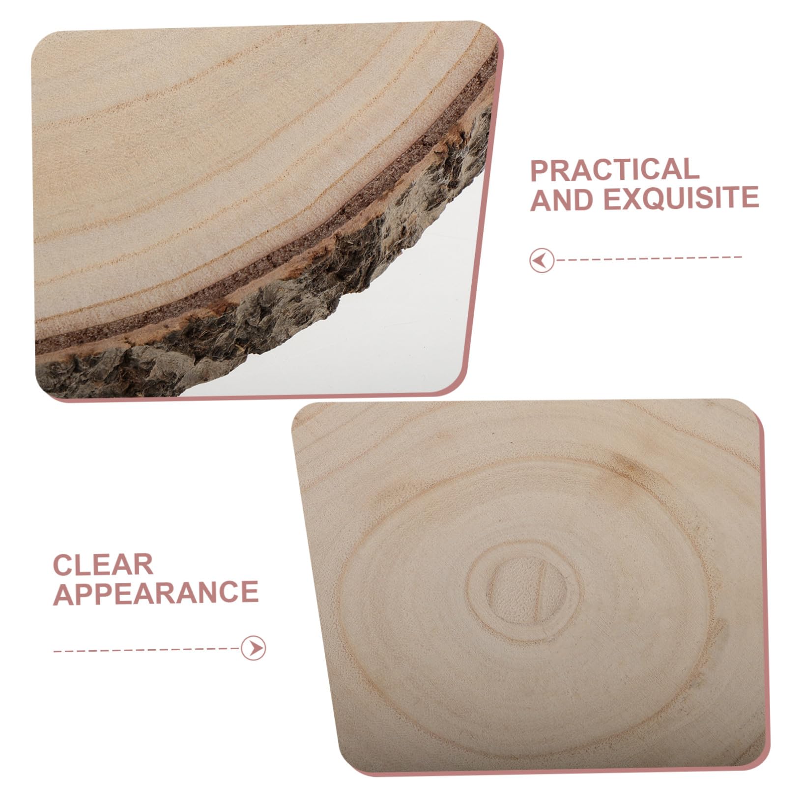 Fette di Legno Naturali 2 Pezzi per Decorazioni Artigianali | Beige, per Lavori Creativi di Natale e Arte, Adatte a Professionisti e Principianti