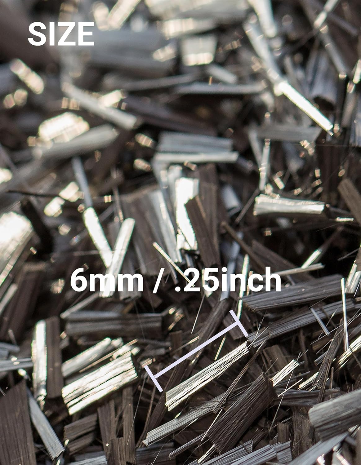 6mm Carbon Fiber Flakes 2.2 lb - 0.25 inches High Strength Chopped Carbon for Composite - Epoxy Resin Compatible - Carbon Fiber Skinning, Making Carbon Auto Parts, and Crafting