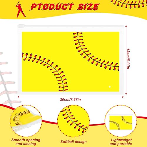 Miniatura 2 de Sweetude 50 bolsas de maquillaje de sóftbol a granel EVA impermeable bolsas de cosméticos deportivos regalos de sóftbol regalos de fiesta de sóftbol