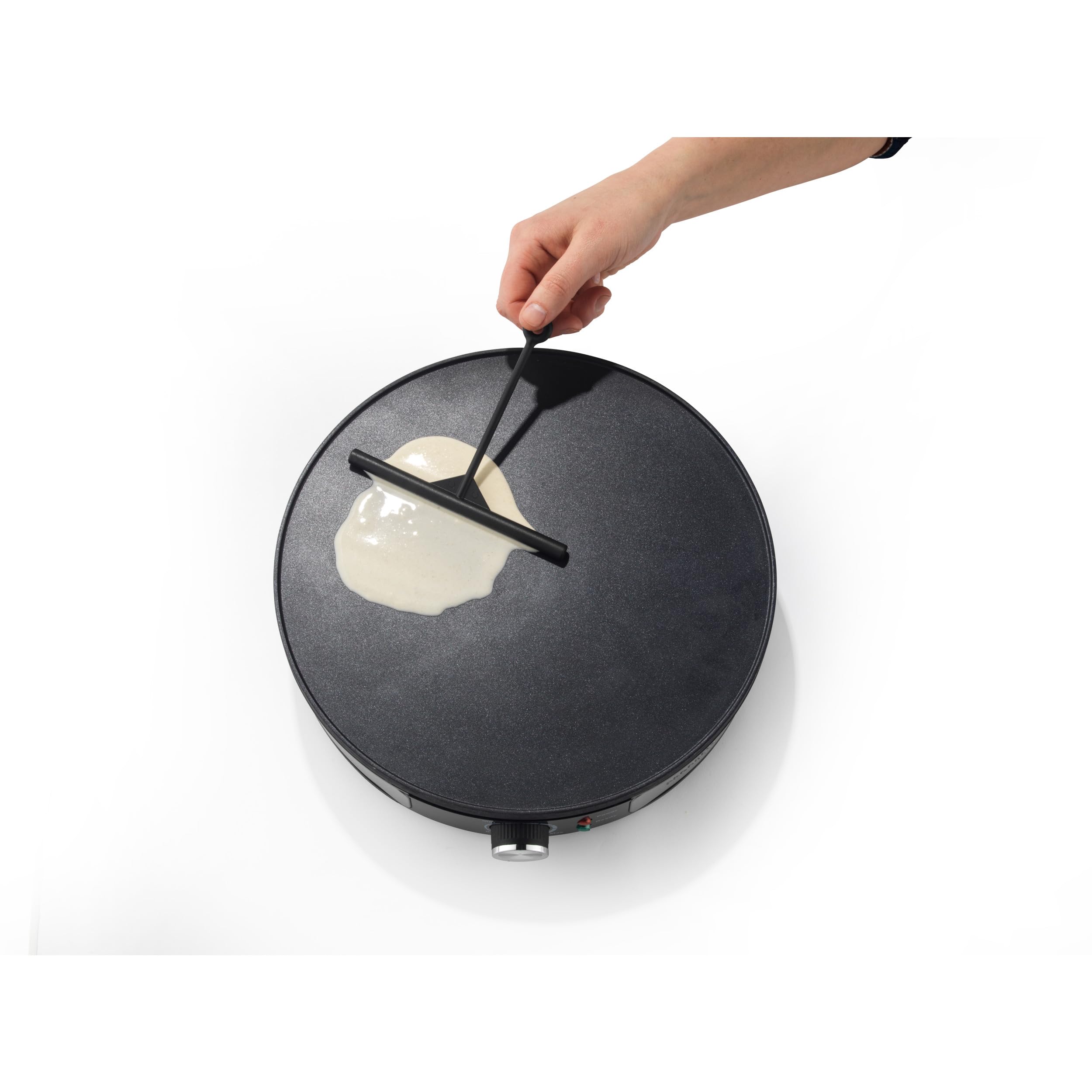 Progress Crepe Maker Reversibile – Piastra di Cottura 30 cm, Inserto per Pancake Scozzesi, Rivestimento Antiaderente, Spargitore di Pastella e Spatola, Controllo della Temperatura Regolabile, 1000W