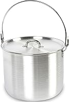 Vista 1 de AceCamp Juego de ollas de cocina ligeras de aluminio anidadas con tapa y mango plegable - 4L, 8L, 12L