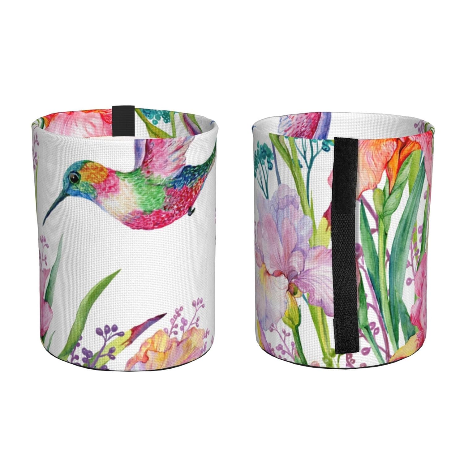 Garden with Birds and Flowers Print Car Trash Can Cars Organizer,Cars Trash bin, Garbage Can for Truck SUV Trucks Sedans