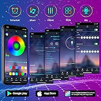 Vista 7 de Outdoor LED Strip Lights Waterproof,IP68 Outside Led Light Strips Waterproof with Bluetooth App Remote Control,Music Sync RGB Exterior Led Rope