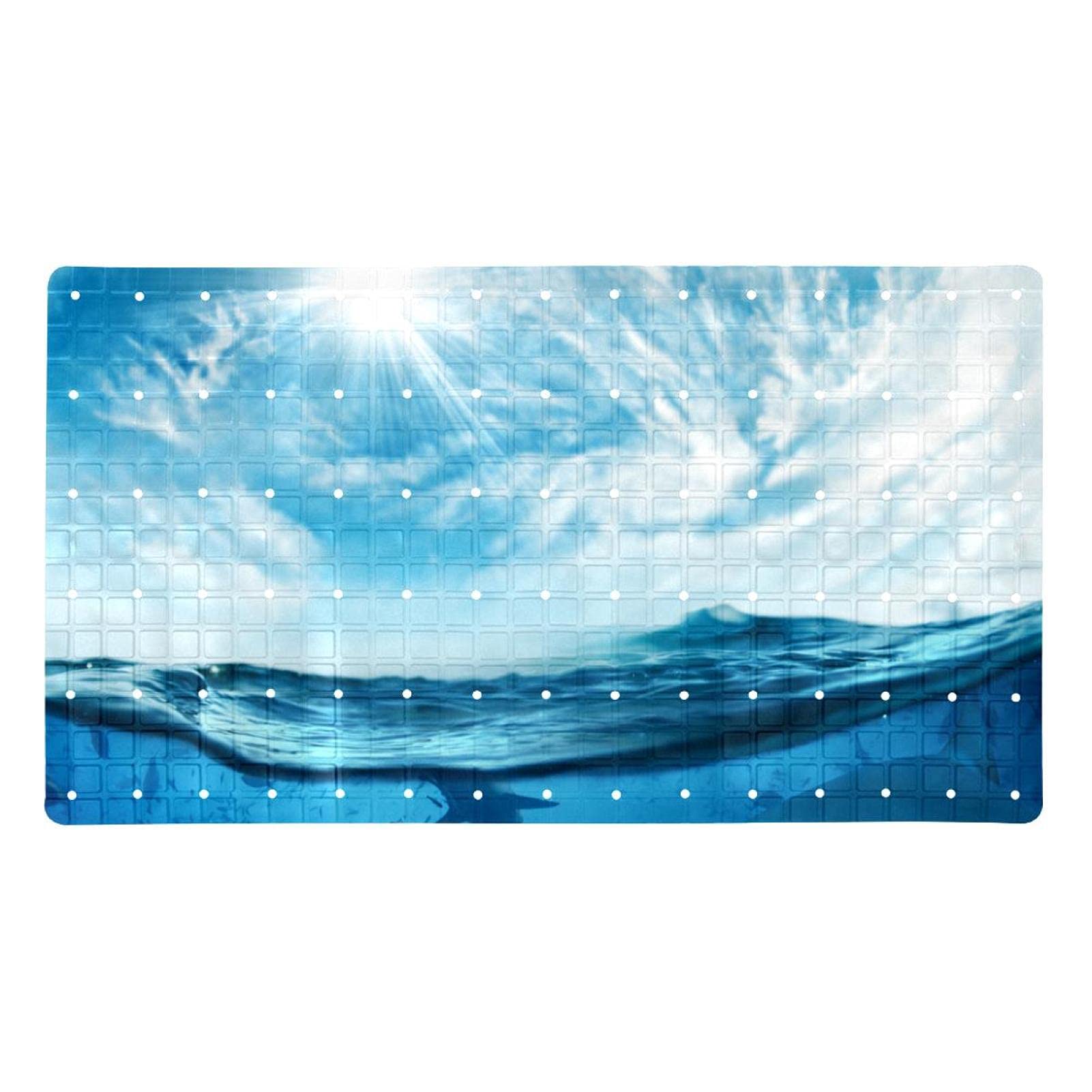 Tapis de douche antidérapant lavable en machine pour baignoire sans BPA