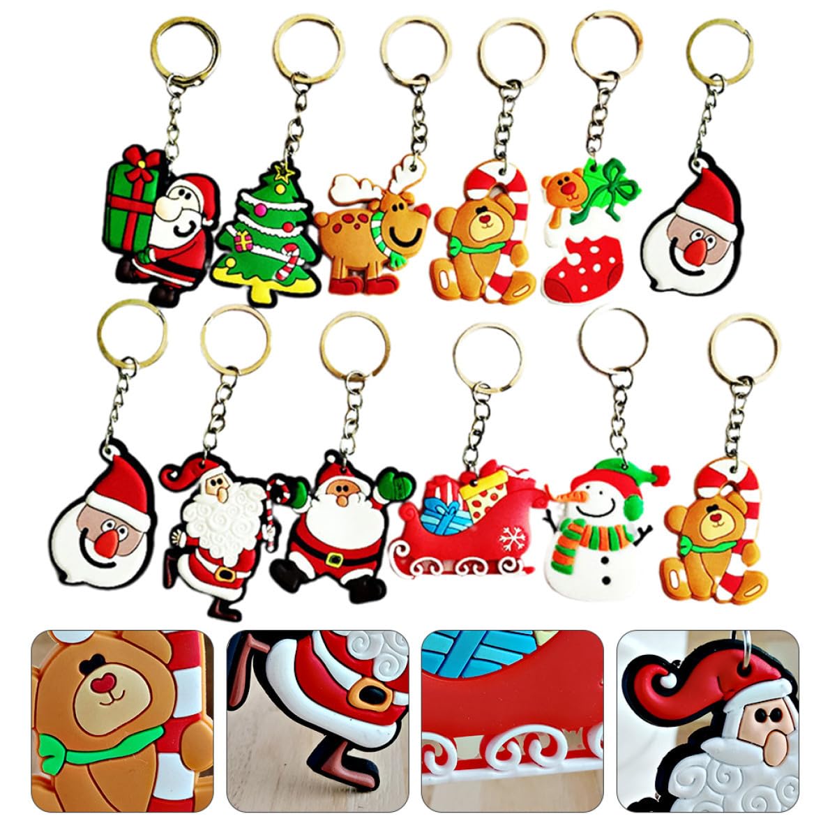 105stücke Weihnachts Schlüsselanhänger Charmante Schlüsselringe Für Junge Mädchen Taschen Dekorative Weihnachts Gadgets Für Mädchen Und Jungen
