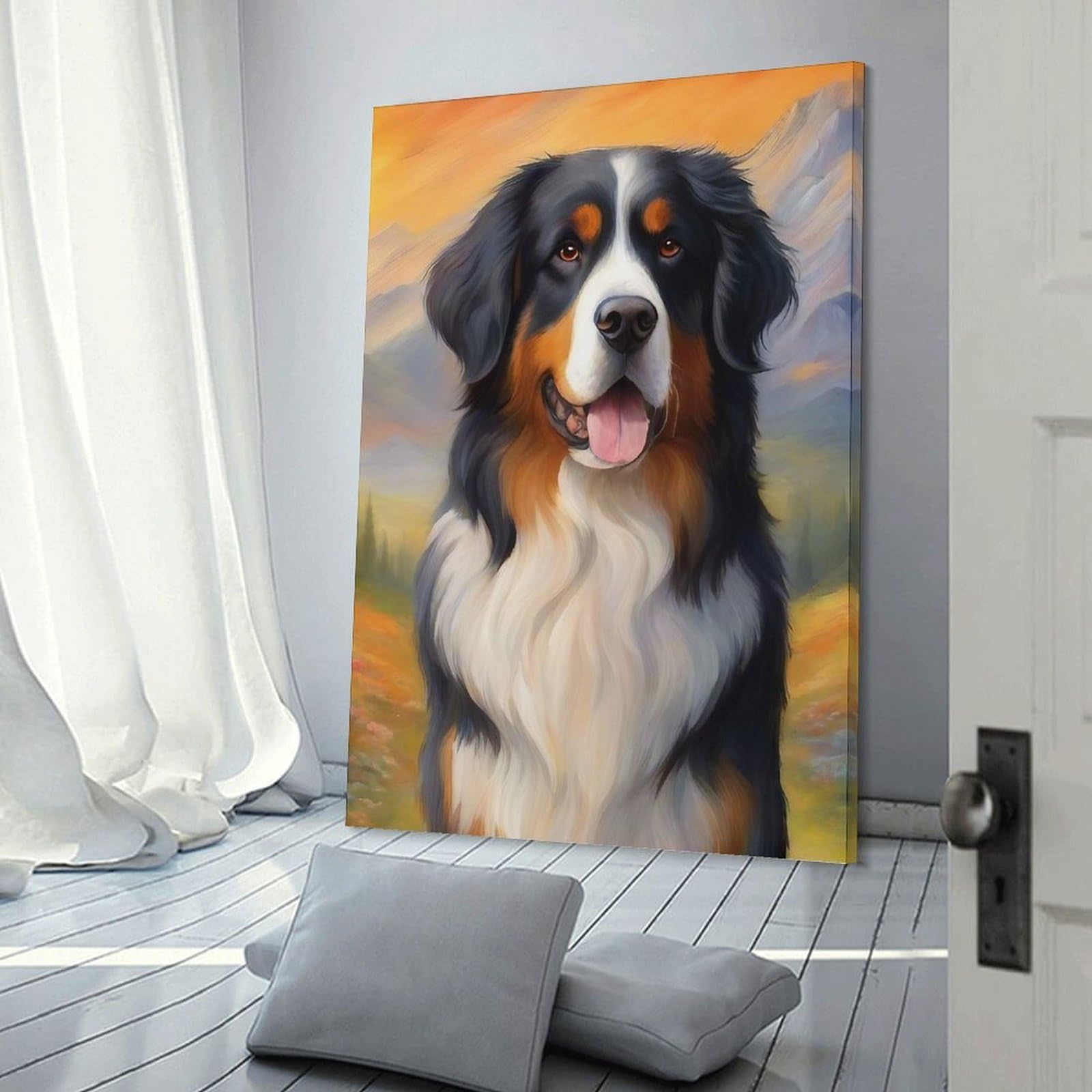 Junmoney Dog000152 Canvas Wall Decor, 24x36inch(60x90cm), for Home Walls, Creative Rooms Or Shared Spaces, Stylish Home Artwork for Focal Walls