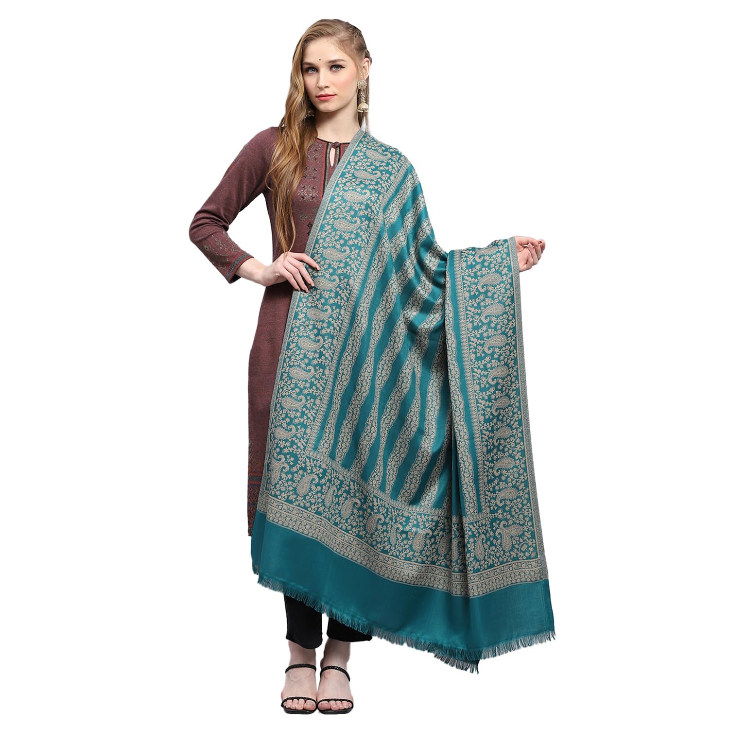 monte carlo Womens Self design Shawl (224SHW6861)-picture-29