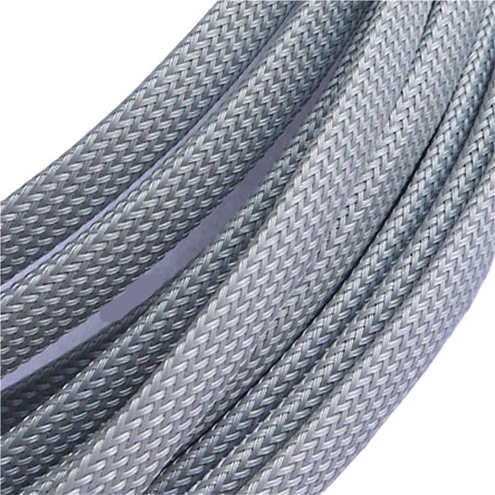 Manguitos de Manguera de Cable Trenzado, Manguitos de Alambre Trenzado de 5 m for protección de Cables de Dispositivos electrónicos, Grises, de 2 a 60 mm, de Pet.(50mm)