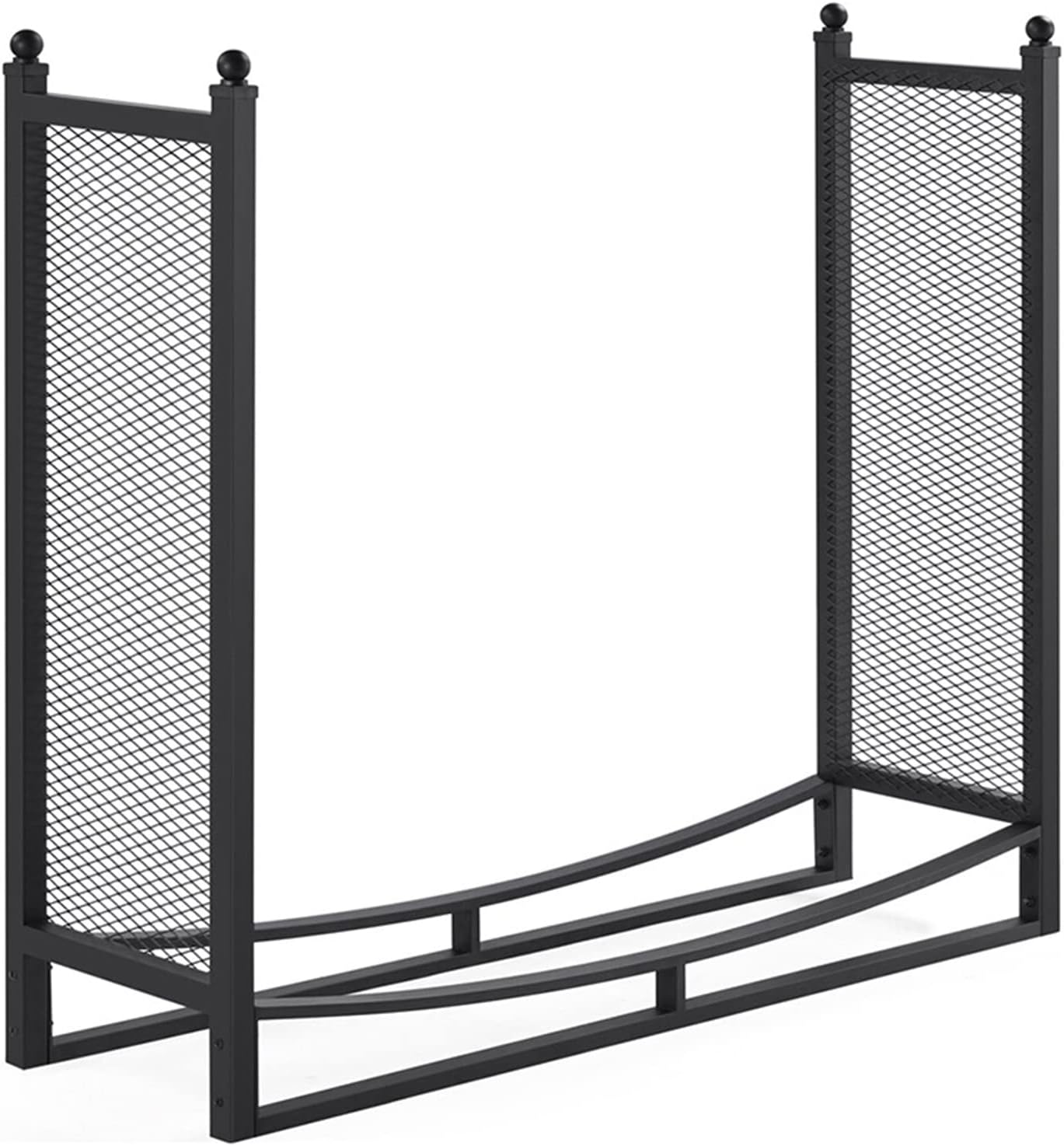 Heavy Duty Log Rack, Metal Lumber Storage Carrier Organizer for Back Porch Deck, Firewood Holder for Indoor/Outdoor Fire Place