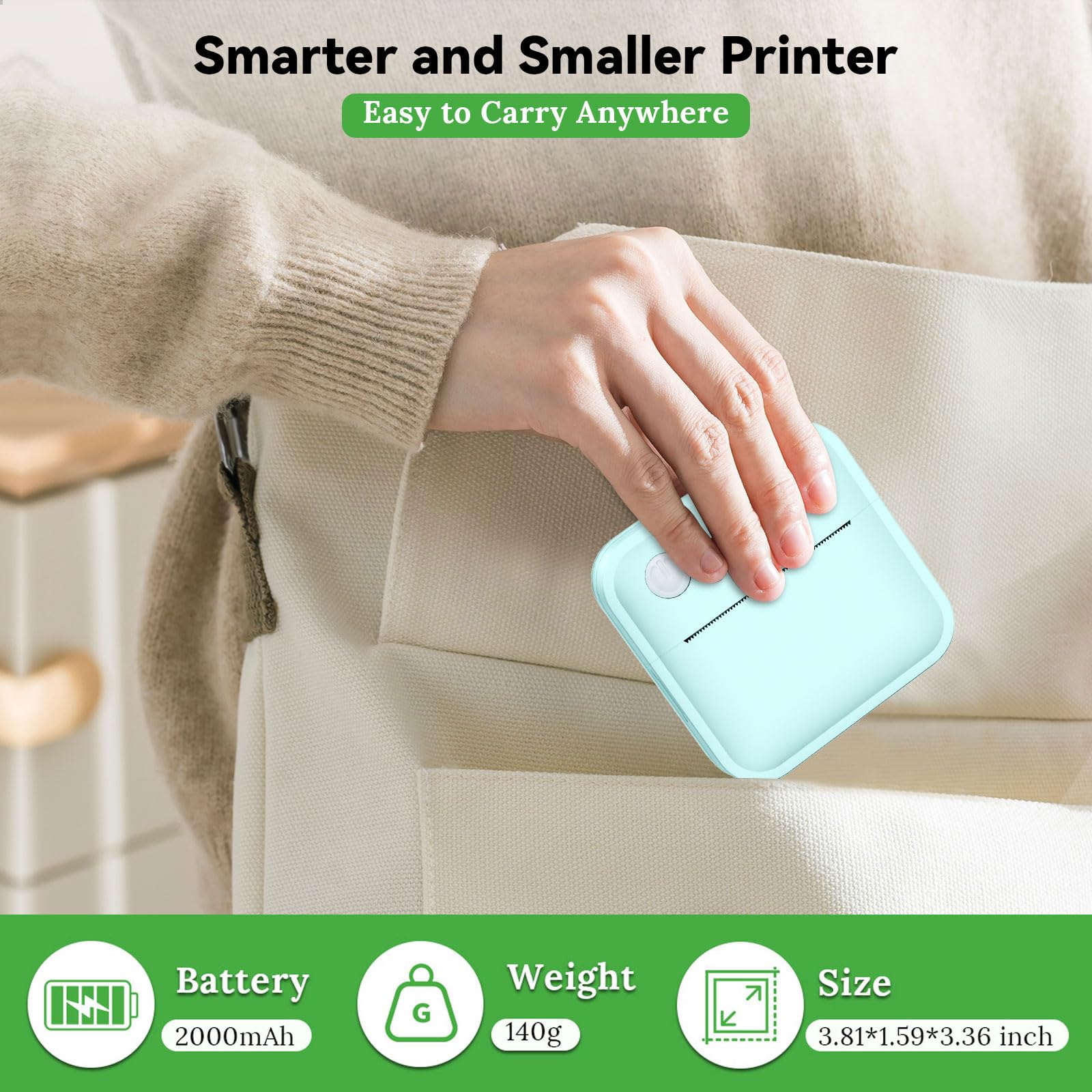 Macchina per fare etichette con nastro, mini stampante per etichette Bluetooth per l'organizzazione domestica, stampante termica portatile multi-modello per telefono