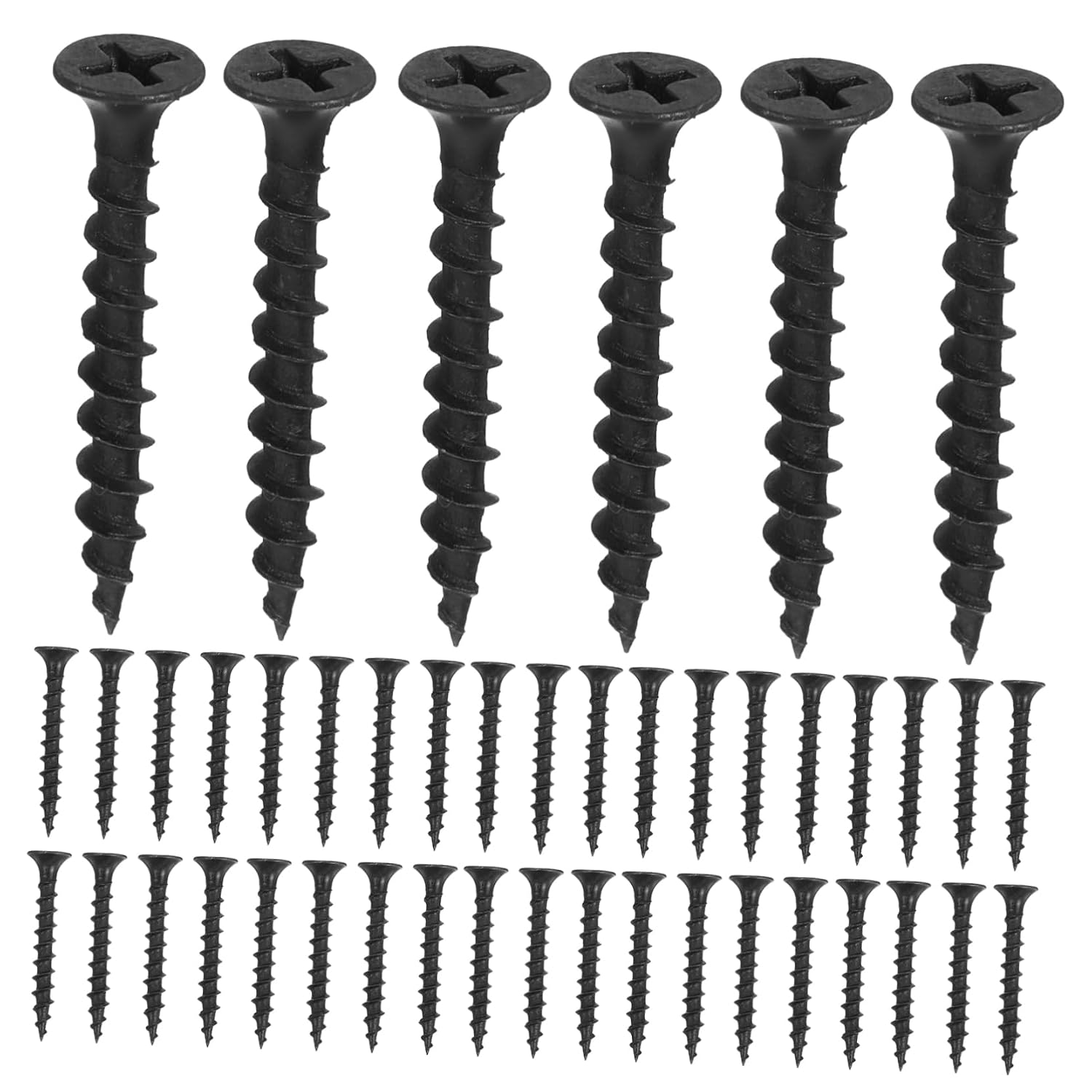 100 Pcs Black Carbon Steel Drywall Screws Self Drilling Kit