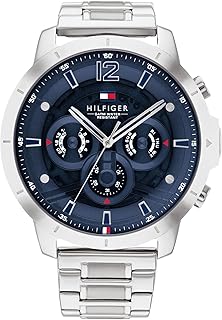 Tommy Hilfiger Quartz Multifunction Blue Dial Stainless Steel Strap Watch for Men-NETH1710492