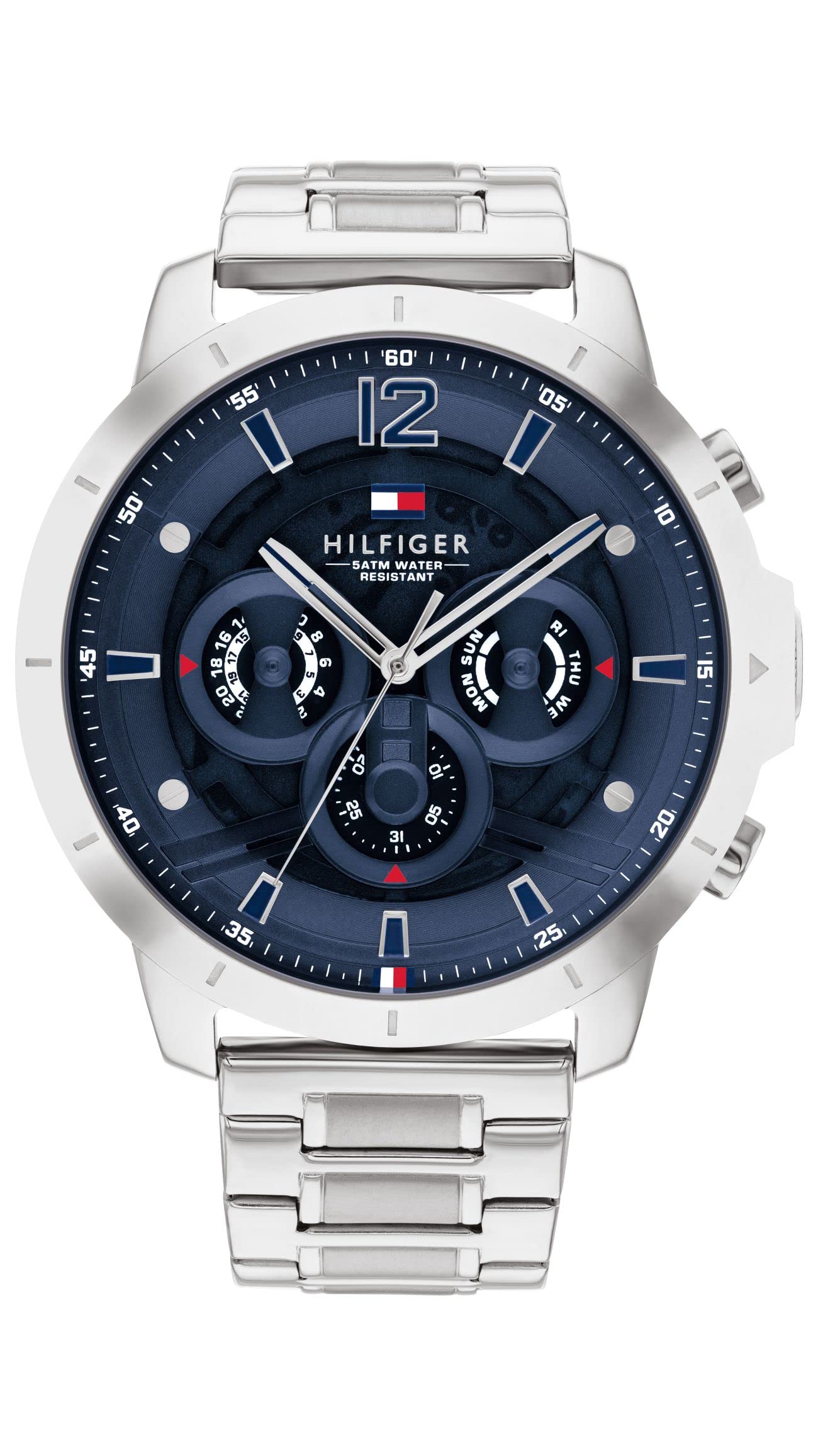 Tommy Hilfiger Quartz Multifunction Blue Dial Stainless Steel Strap Watch for Men-NETH1710492 (B0BB2XFYB5) Amazon Price History, Amazon Price Tracker