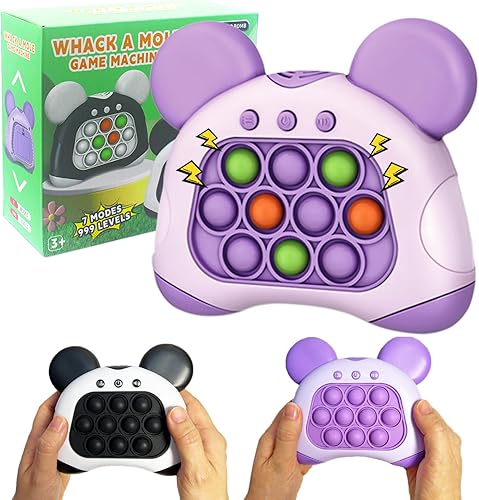 ShineySky Fast Push Pop Game It, Electronic Light Up Fidget Toys, Sensory Stress Toy Gifts for Kids Ages 3-8-12 Year Old Boys Girls Adults (Purple)