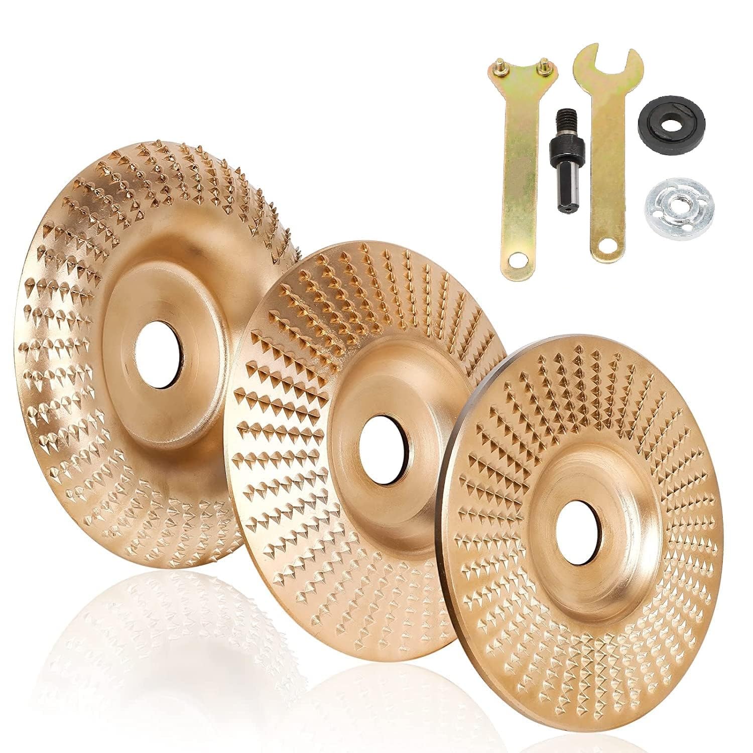 AASONS 4 Inch Wood Carving Disc Set, Angle Grinder Disc Grinding Wheel Shaping Disc 5/8 Inch Bore For Woodworking, Grinder, Woodrasp File | Wood, Fibreboard, Plywood, Plastic With Drill Attachment (B0CR96DYTQ) Amazon Price History, Amazon Price Tracker