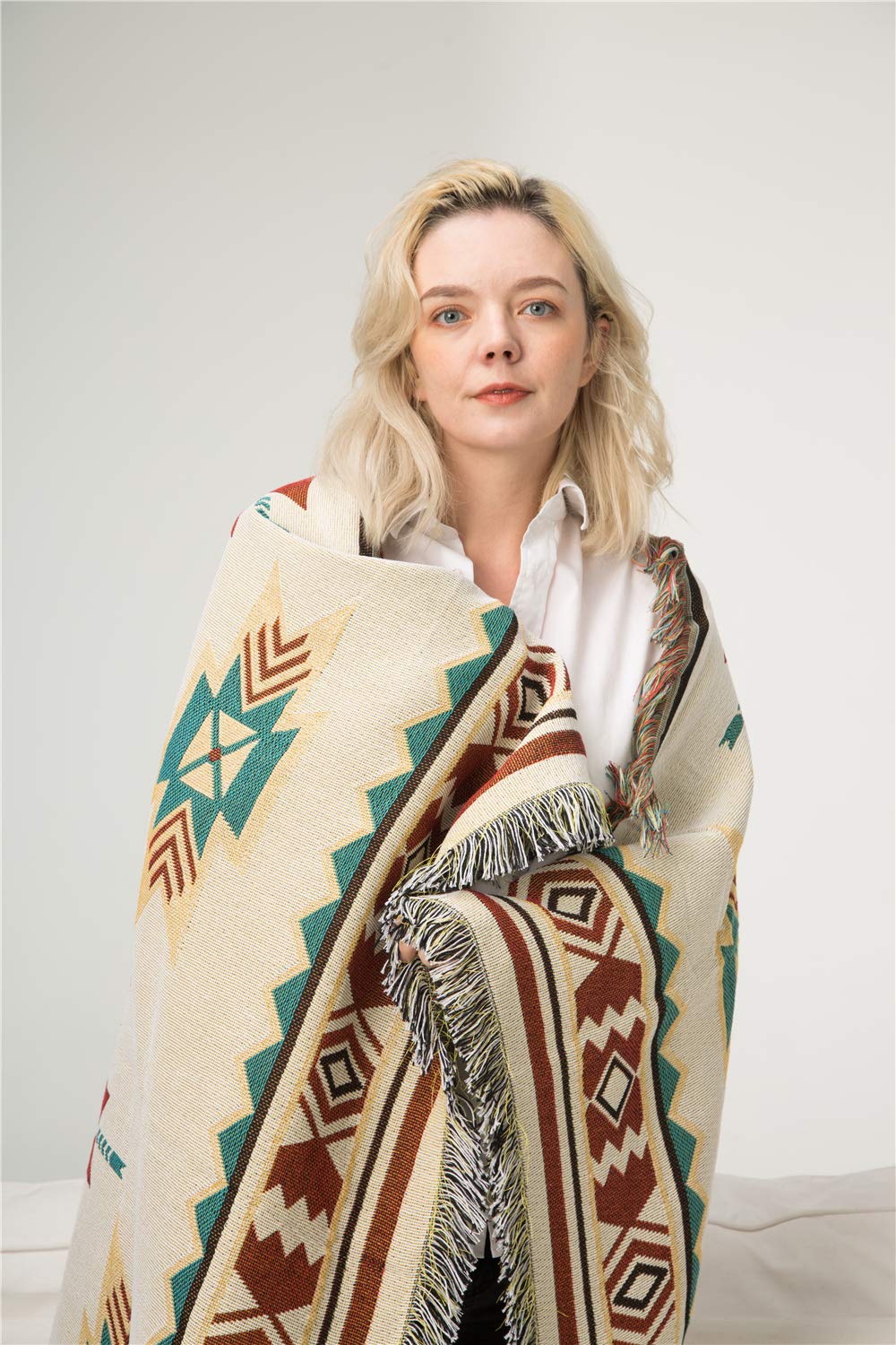 Peel Forest Kilim Morrocan Decorations for Home,Vanlife Blanket Ethnic Mexican Rugs Picnic Outdoors Camping Hiking Beach mat Party Couch Throws Home Sofa Tribal Ethnic,Beach Towel,Yoga mat (50"