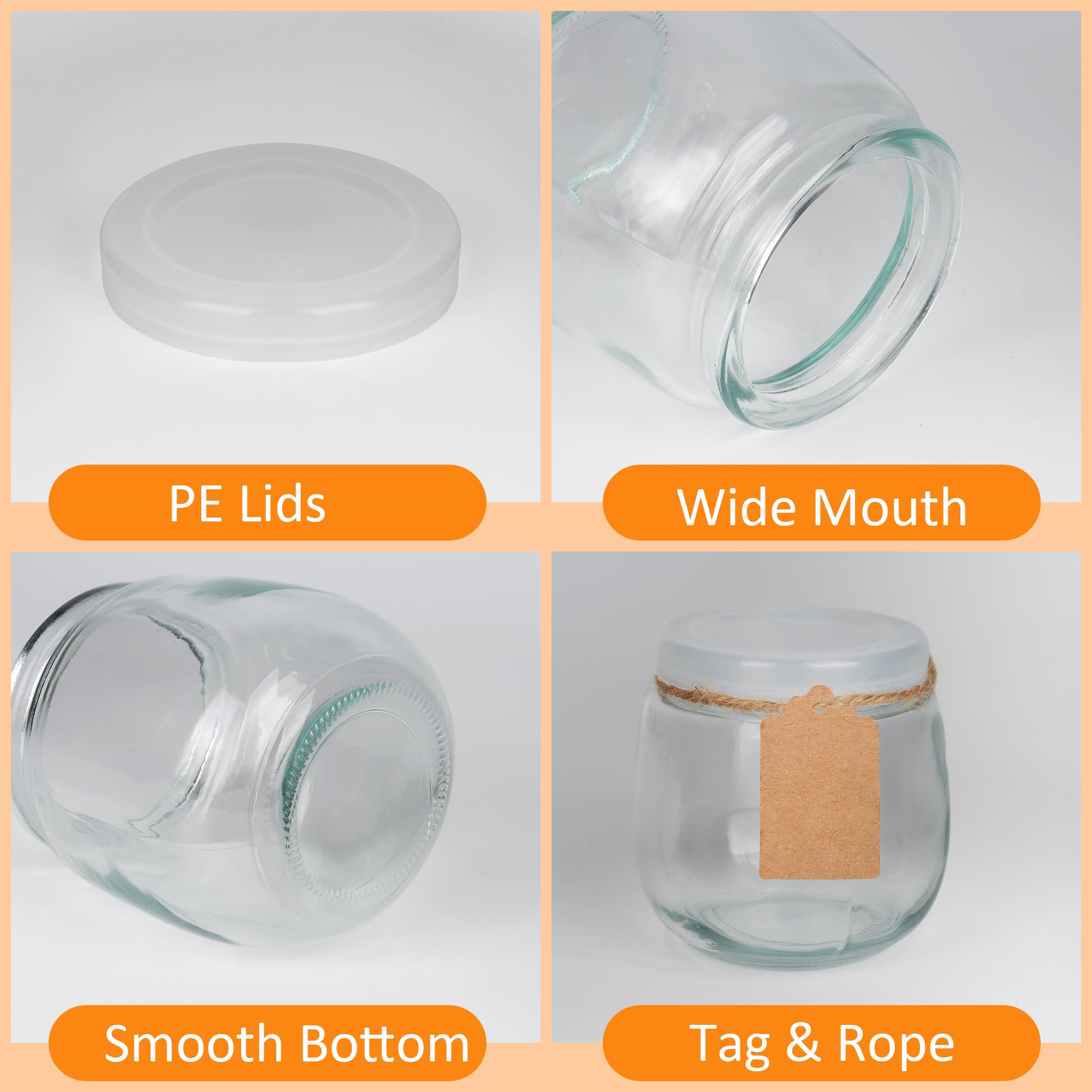 LKFDTW Set di 6 bicchieri da dessert da 200 ml, piccole ciotole da dessert e ciotole in vetro per tiramisù, panna cotta, gelati, budini, marmellate e dolci