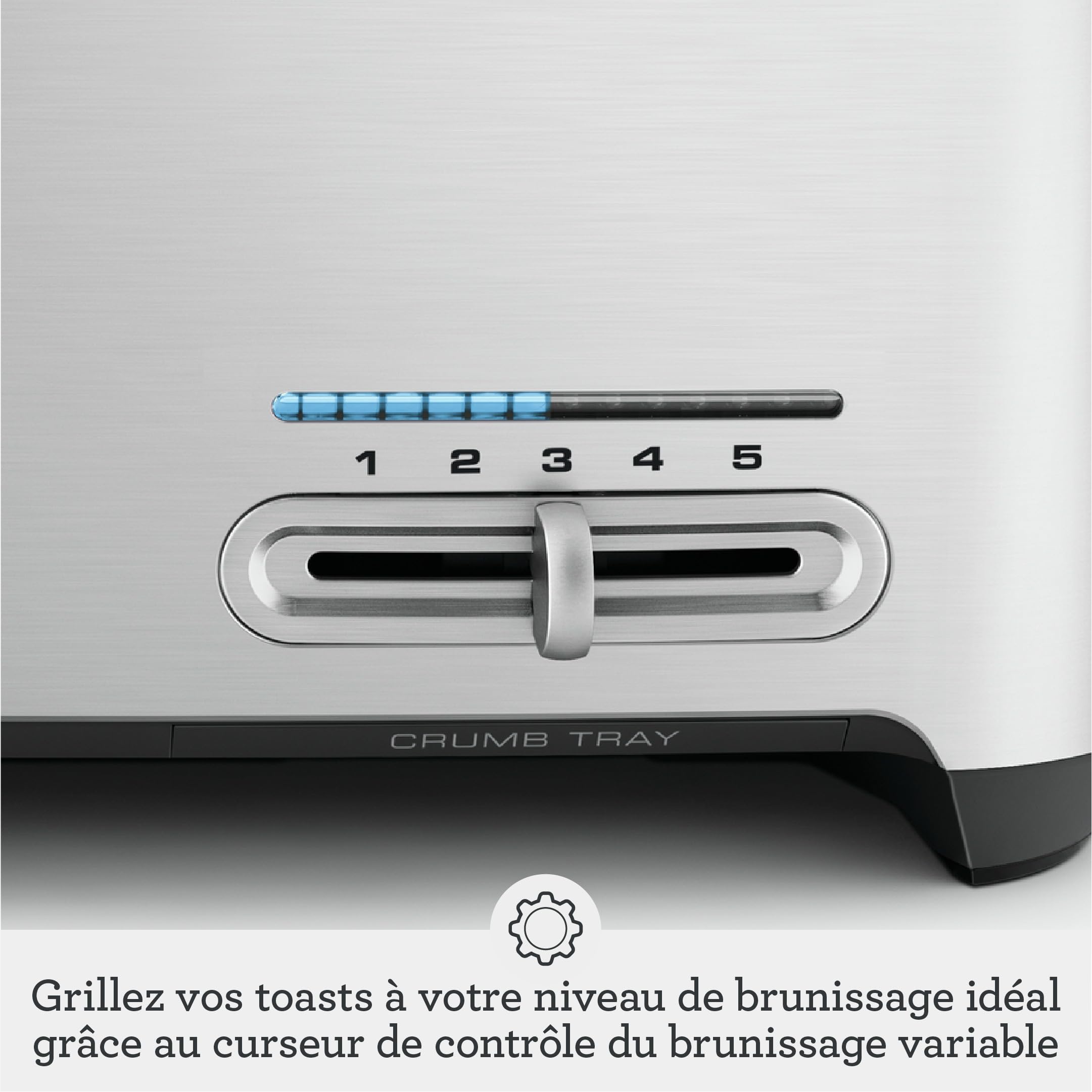 Sage The Smart Toast, Grille-Pain 4 Fentes à Larges, Aluminium Brossé