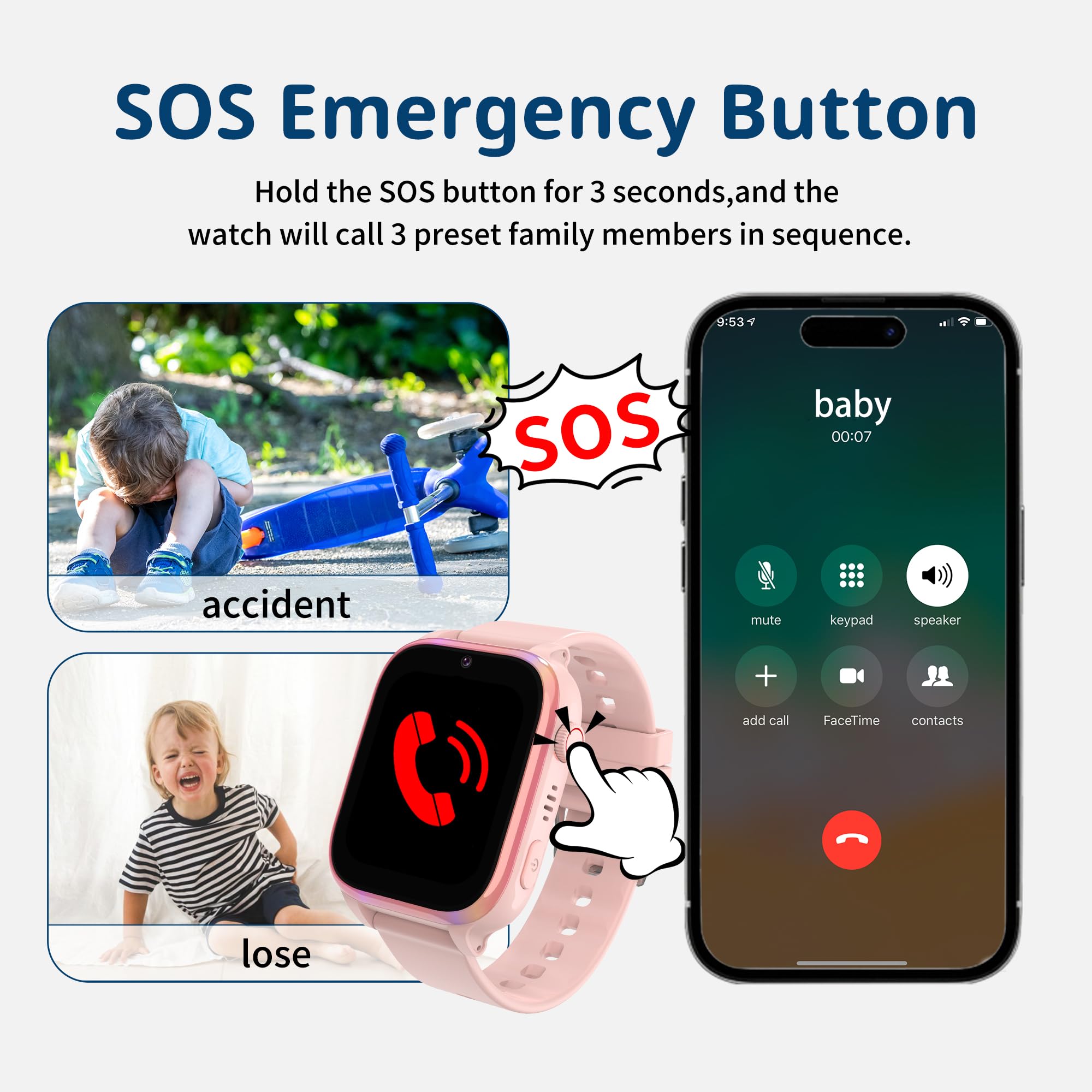 Smartwatch per bambini con GPS e chiamate