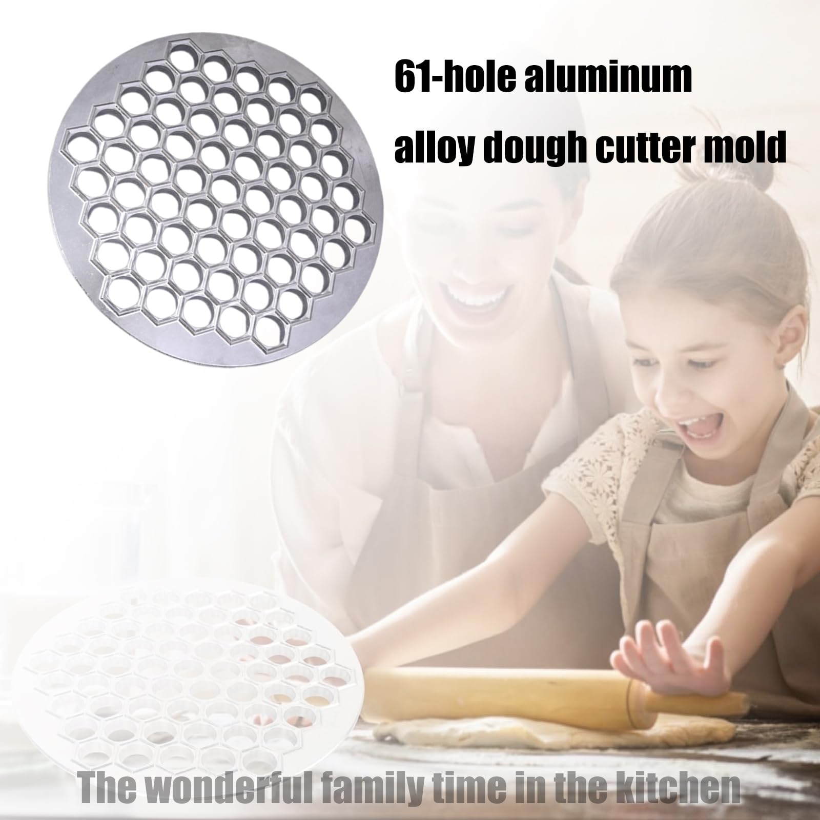 Montesy 61 Hole Aluminum Alloy Dumpling Mould Press Professional Handmade Ravioli Maker for Home Restaurant Kitchens Use