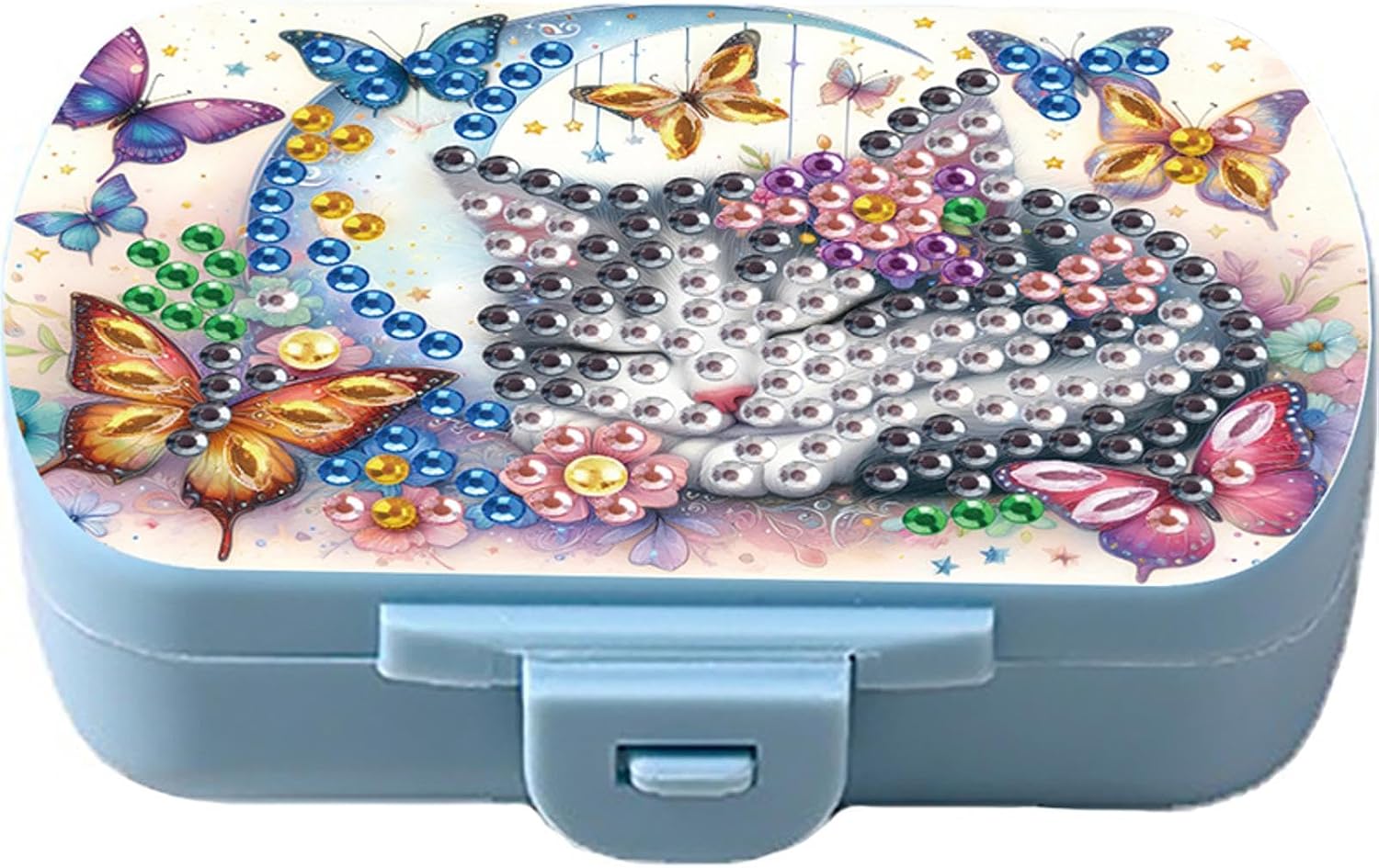 Diamond Painting Travel Pill Box Square Mini Portable Storage Box