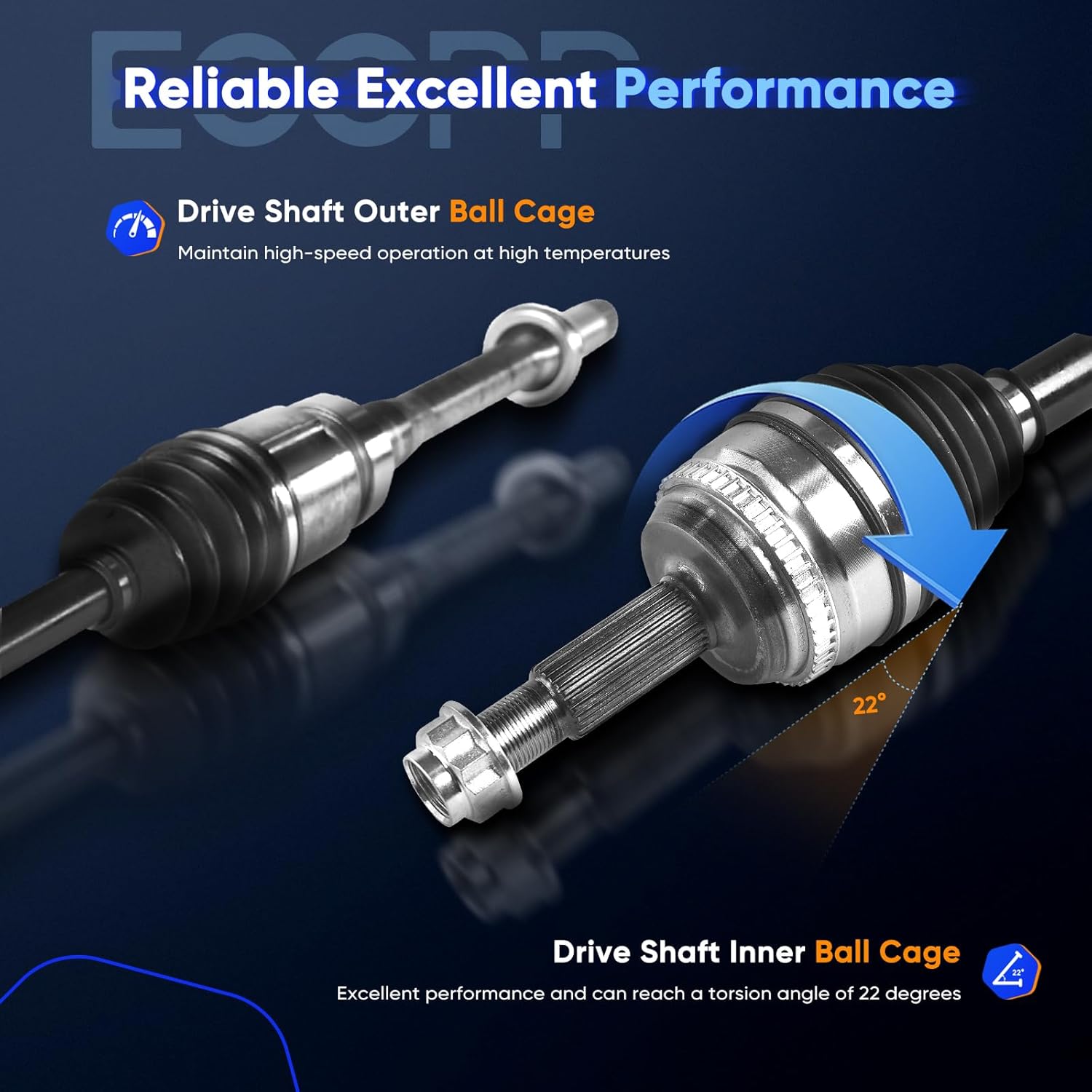 ECCPP/CV Axle Shaft Assembly fit 2012-2017 for Toyota Camry 2 5L Front Right Passenger Side 4341006730 4341006732 4341033310 NCV69077 665294 66-5294