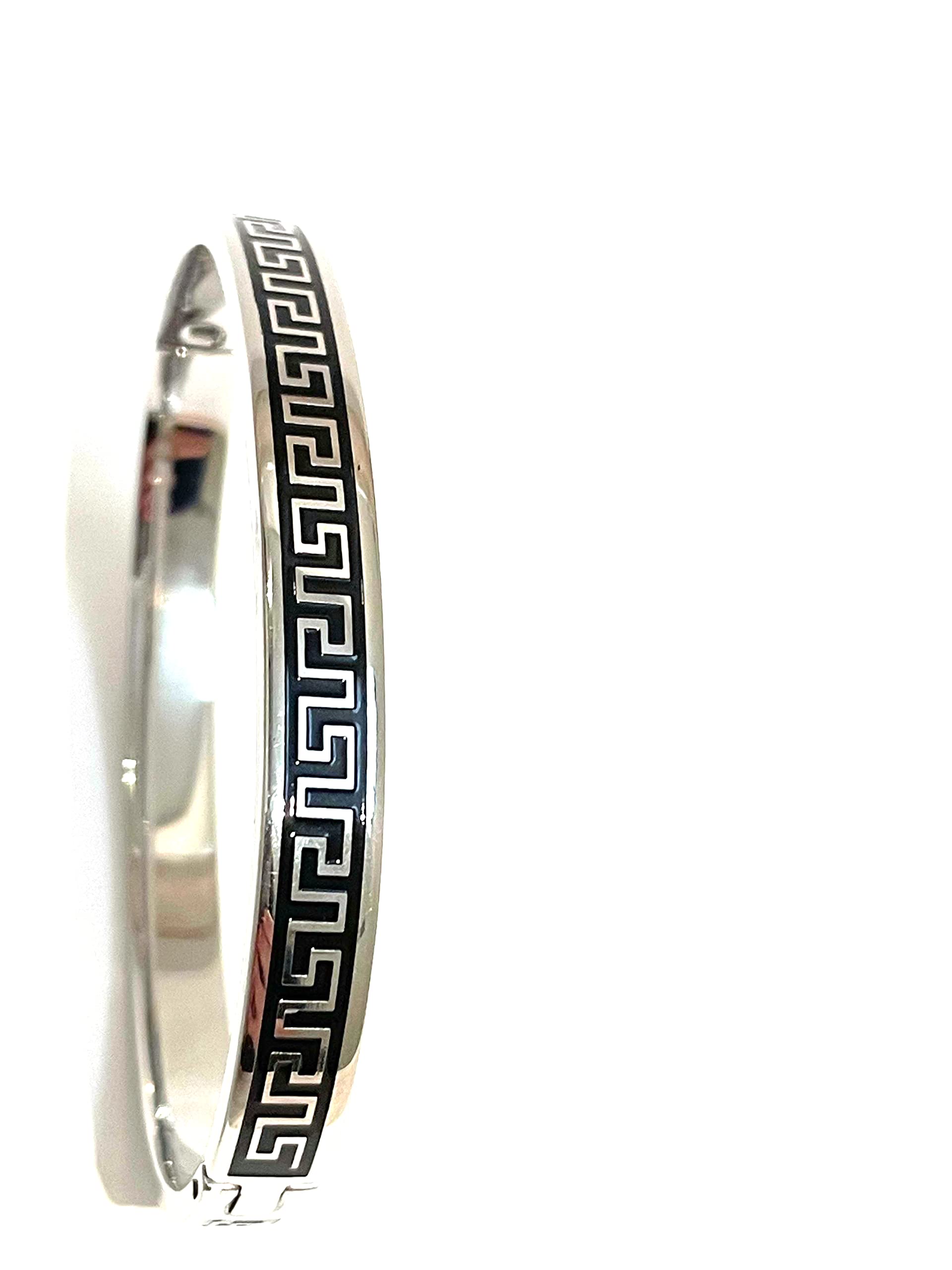 Pierre Lorren Designer Greek Meander bracelet Ancient Greek Bracelet 5mm Infinite Love Prosperity Success Graduation Jewelry gift for her Roman bracelets for women Greek Key Meander Symbolic present