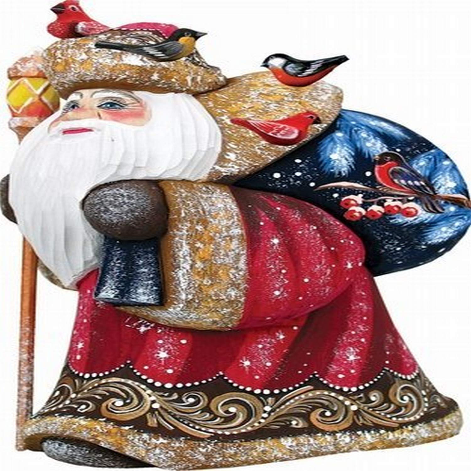 Happy Traveler-Yuletide, Woodcarved Figurine by G.DeBrekht 821033