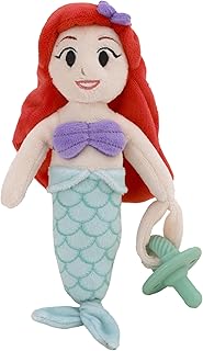 Disney Ariel - Chupete de felpa súper suave, color rojo, lavanda y aguamarina