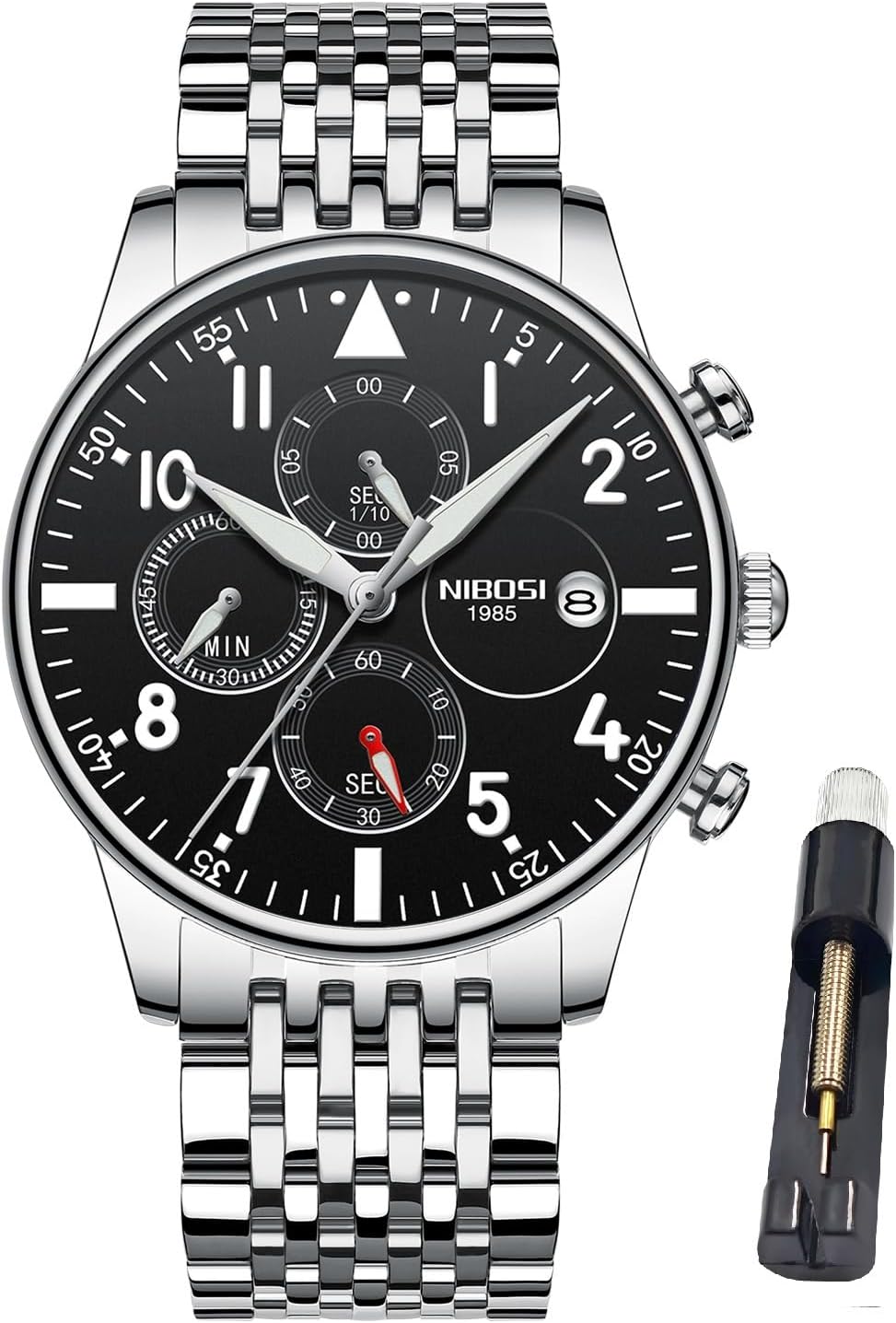 NIBOSI Watches for Men Analog Quartz Chronograph Waterproof