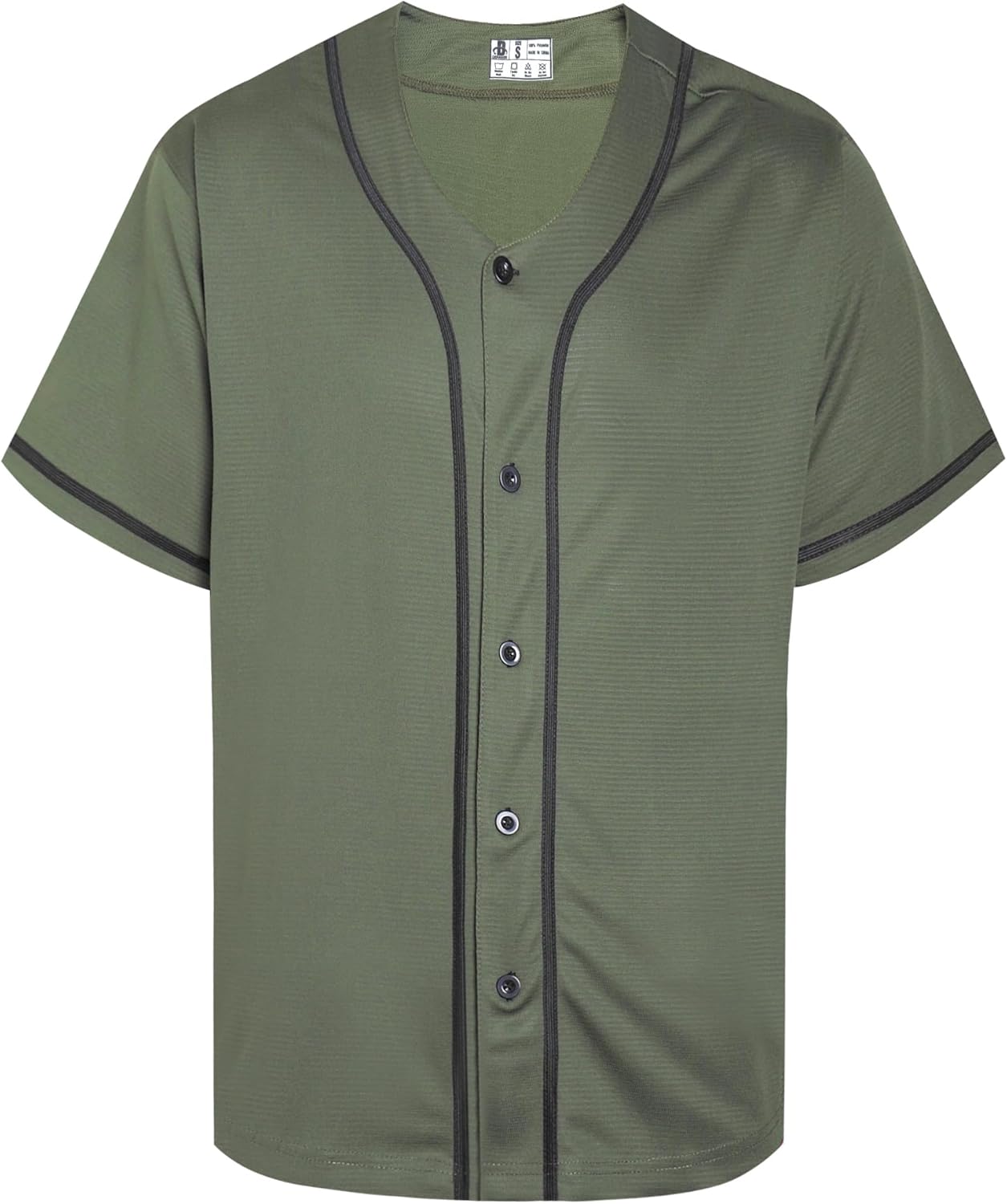 DEHANER Plain Blank Baseball Jerseys for Men Women Adult Hip Hop Hipster Button Down Shirts Sports Uniforms Outfits