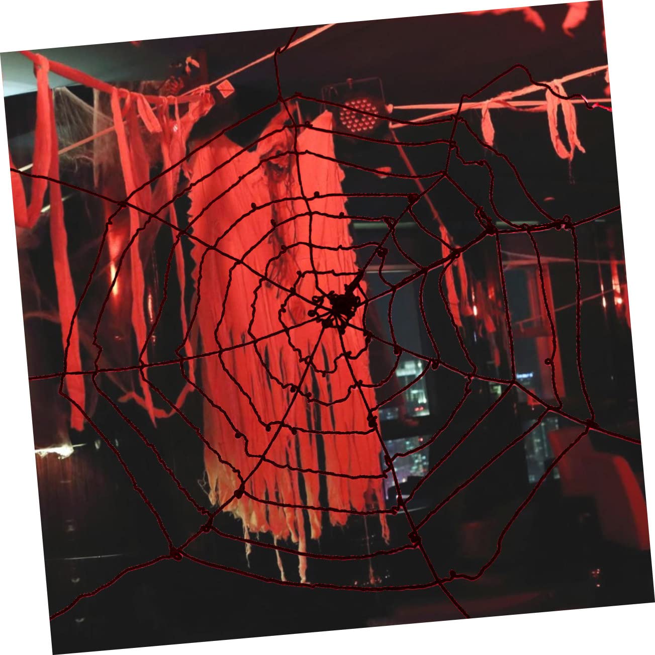 ABOOFAN 3 Pezzi Di Decorazioni Estensibili Per Halloween Ragnatele Nere Ragnatele Per Decorazioni Di Halloween Per Interni/esterni