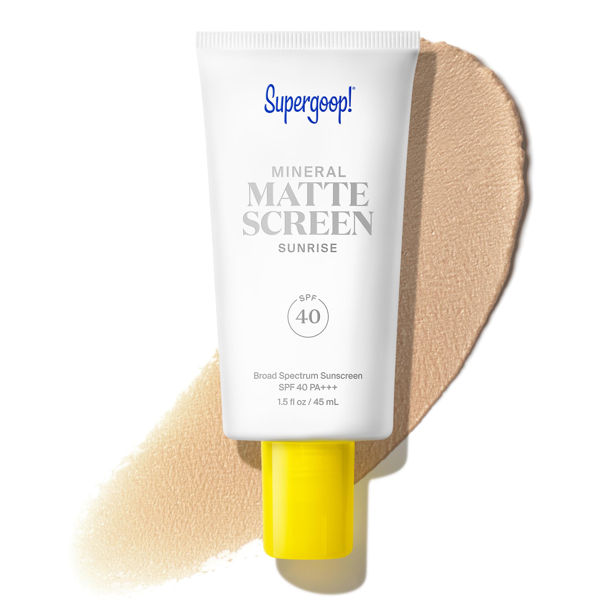 Photo 1 of Supergoop! Mineral Mattescreen (SPF 40) - 45 mL - Mineral, Oil-Free Broad Spectrum Sunscreen - Smooths Skin’s Appearance, Minimizes Pores & Controls Shine - Water & Sweat Resistant