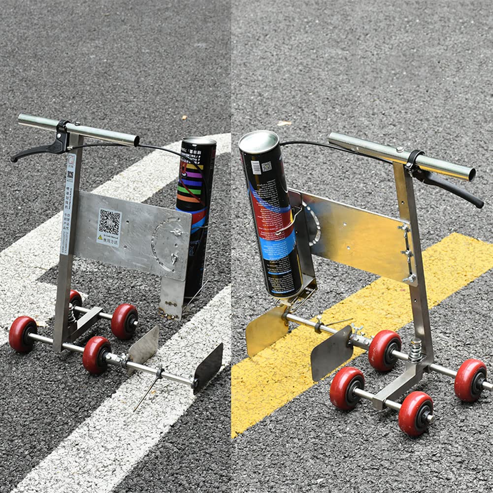 UMJIGF Wheel Transfer Line Marking Machine, Line Marker Machine, Lane Marking Applicator, Marking Works with Road or Grass Marking Paint, Court Scribing Device for Schools, Sports Surfaces, Factory