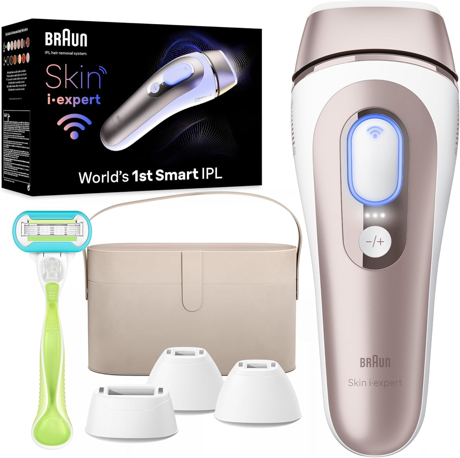 Photo 1 of Braun Smart IPL, Skin i·Expert Pro 7, VOGUE's Best Hair Removal Device, IPL Hair Removal for Women and Men, Permanent Laser Hair Reduction At-Home, World's 1st Smart App, 4 Heads, IPL7387