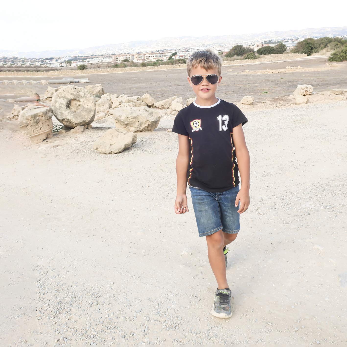 ActiveSol Kinder-Sonnenbrille Iron Air, 6-12 Jahre, Piloten-Design