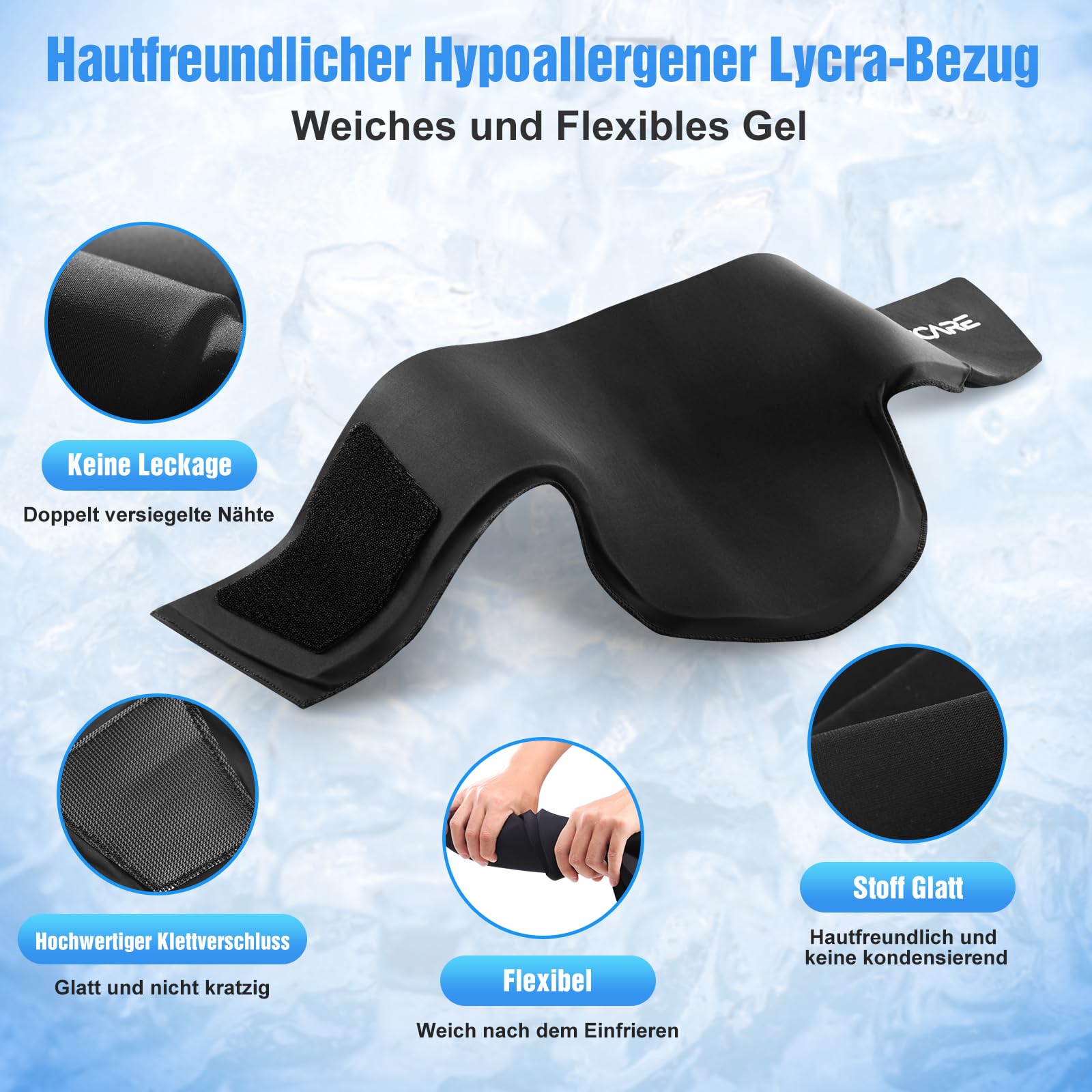 ONLYCARE Nacken Kühlpads – Upgraded Kühlakku Gel Lindert Nackenschmerzen, Warm- und kühlkompresse, Wärmekissen mikrowelle, Lindert Sportverletzungen, Schwellungen, Bürostress