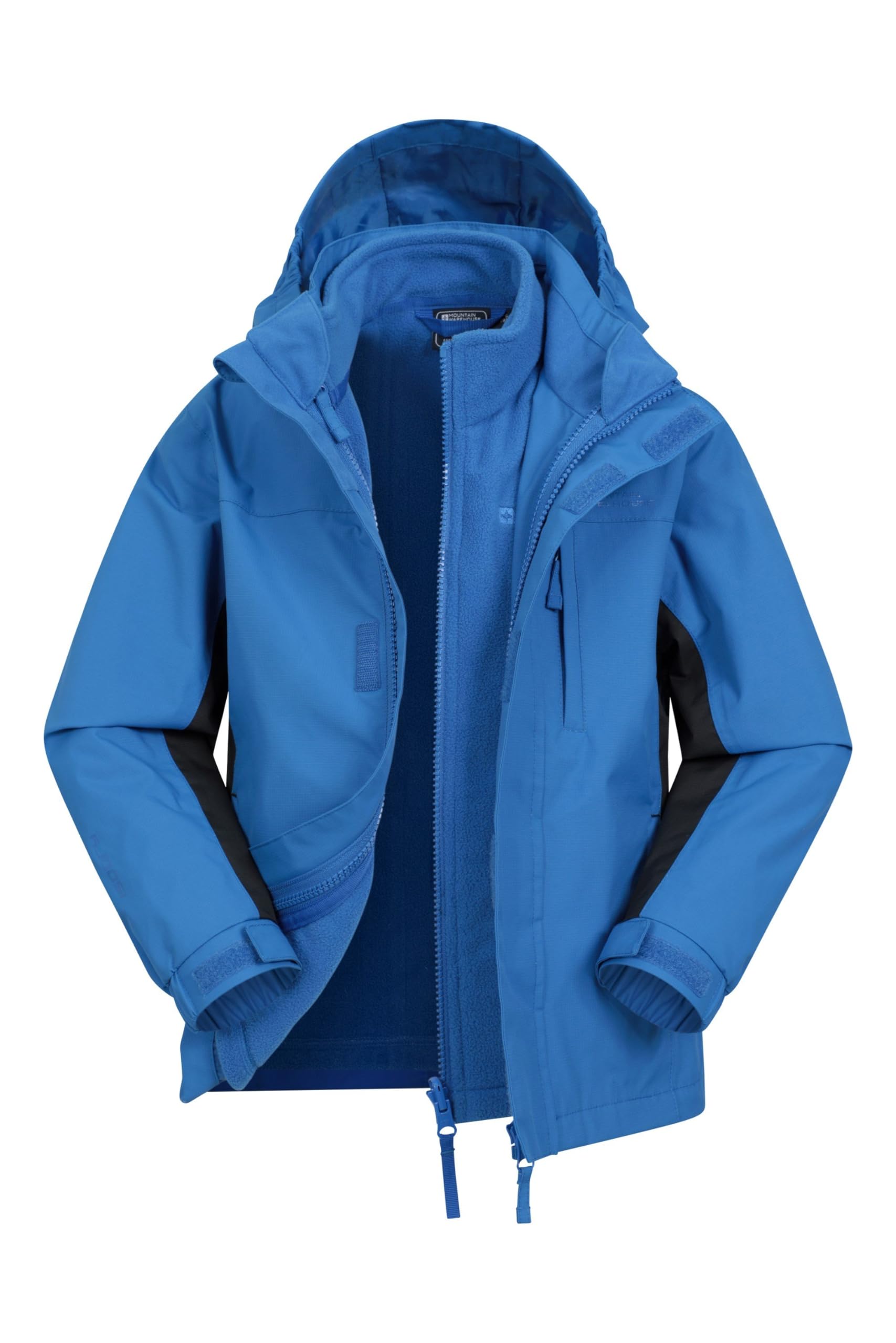 Mountain Warehouse Bright Blue (01) Childrens/Kids Cannonball 3 In 1 Waterproof Jacket (13 Years) (Bright Blue) Size 13 Years