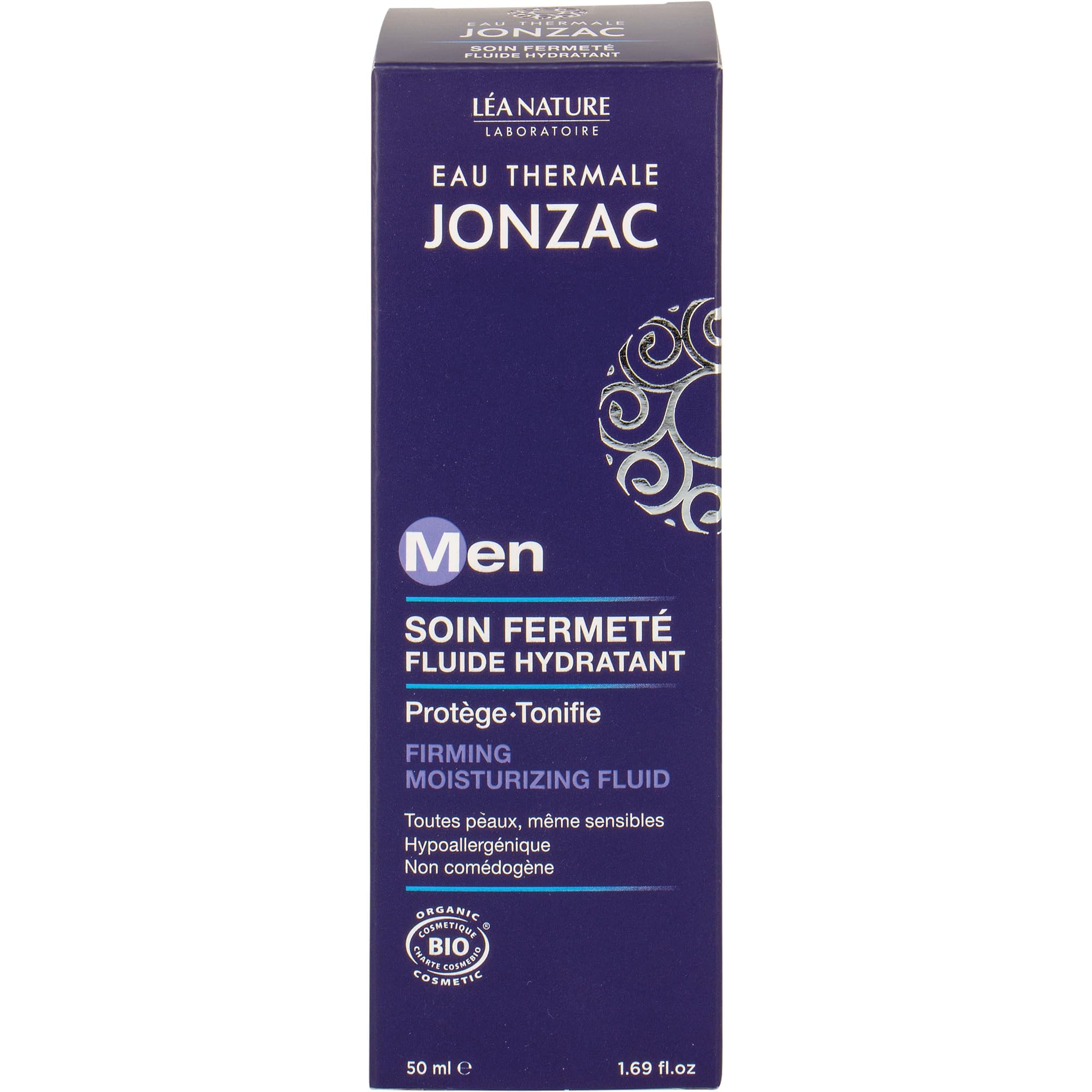 EAU THERMALE JONZAC | Soin Fermeté Fluide Hydratant | Lot de 2x 50ml |Pour homme | Protège durablement & tonifie | Aide à redensifier l’épiderme | 99% d’origine naturelle | Hypoallergénique